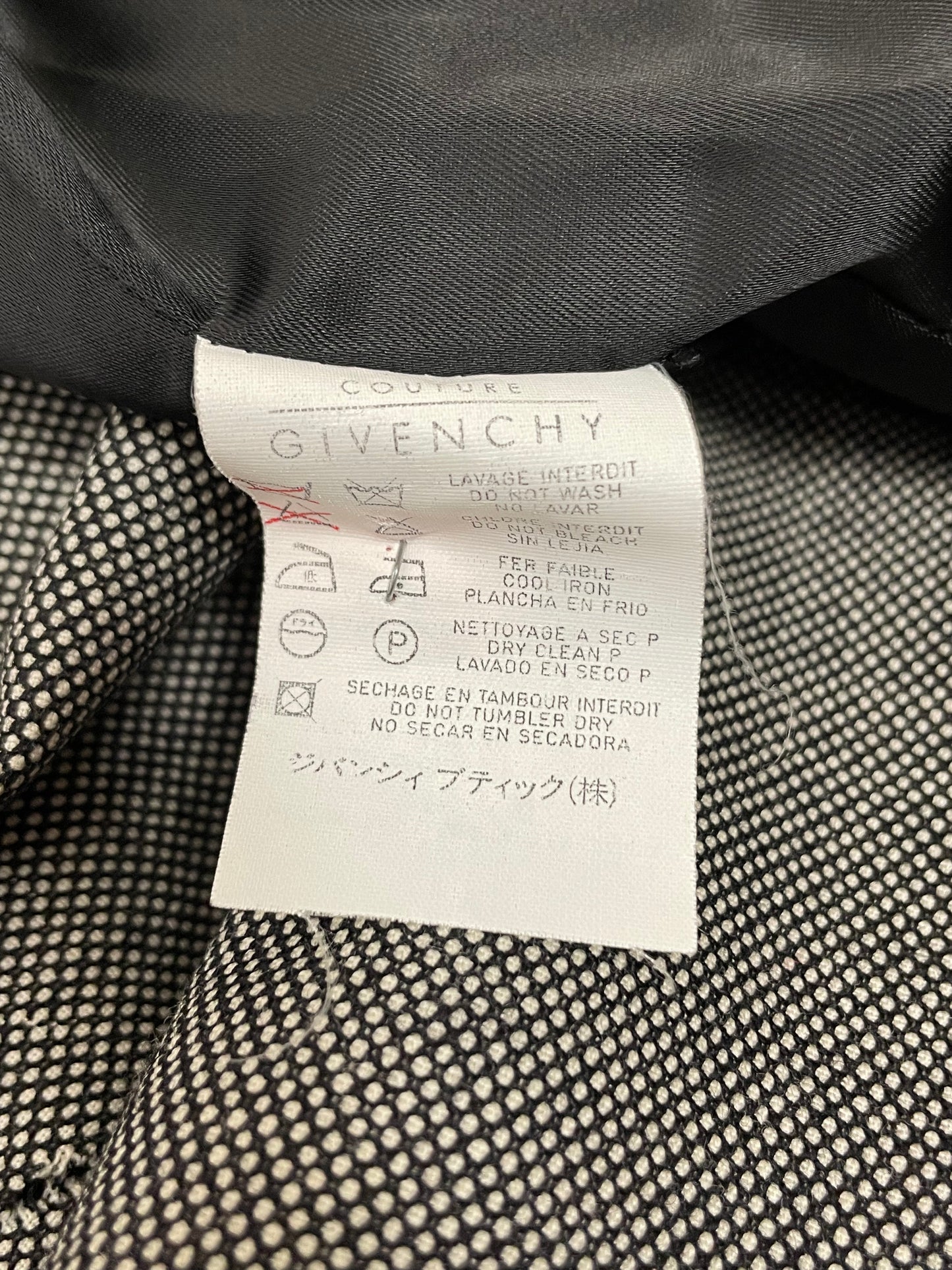 Givenchy by Alexander McQueen Suit F/W 1998 (40FR)