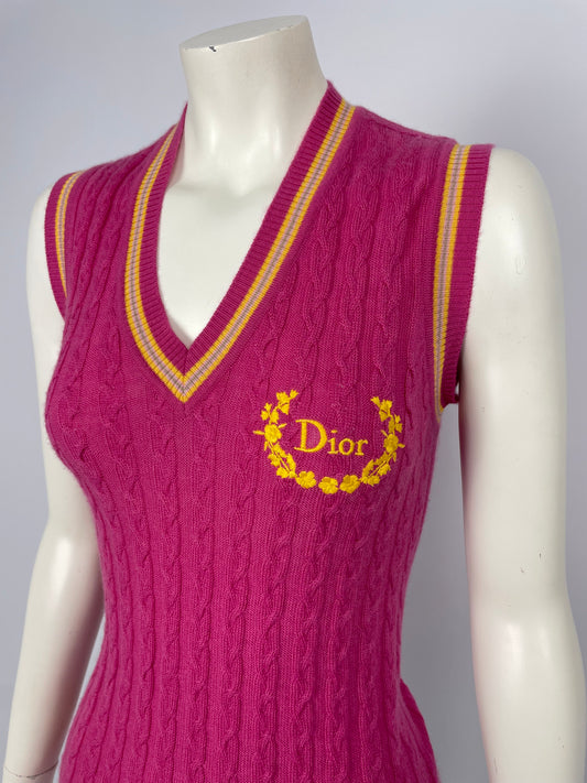 Dior by John Galliano F/W 2004 V neck knit vest.