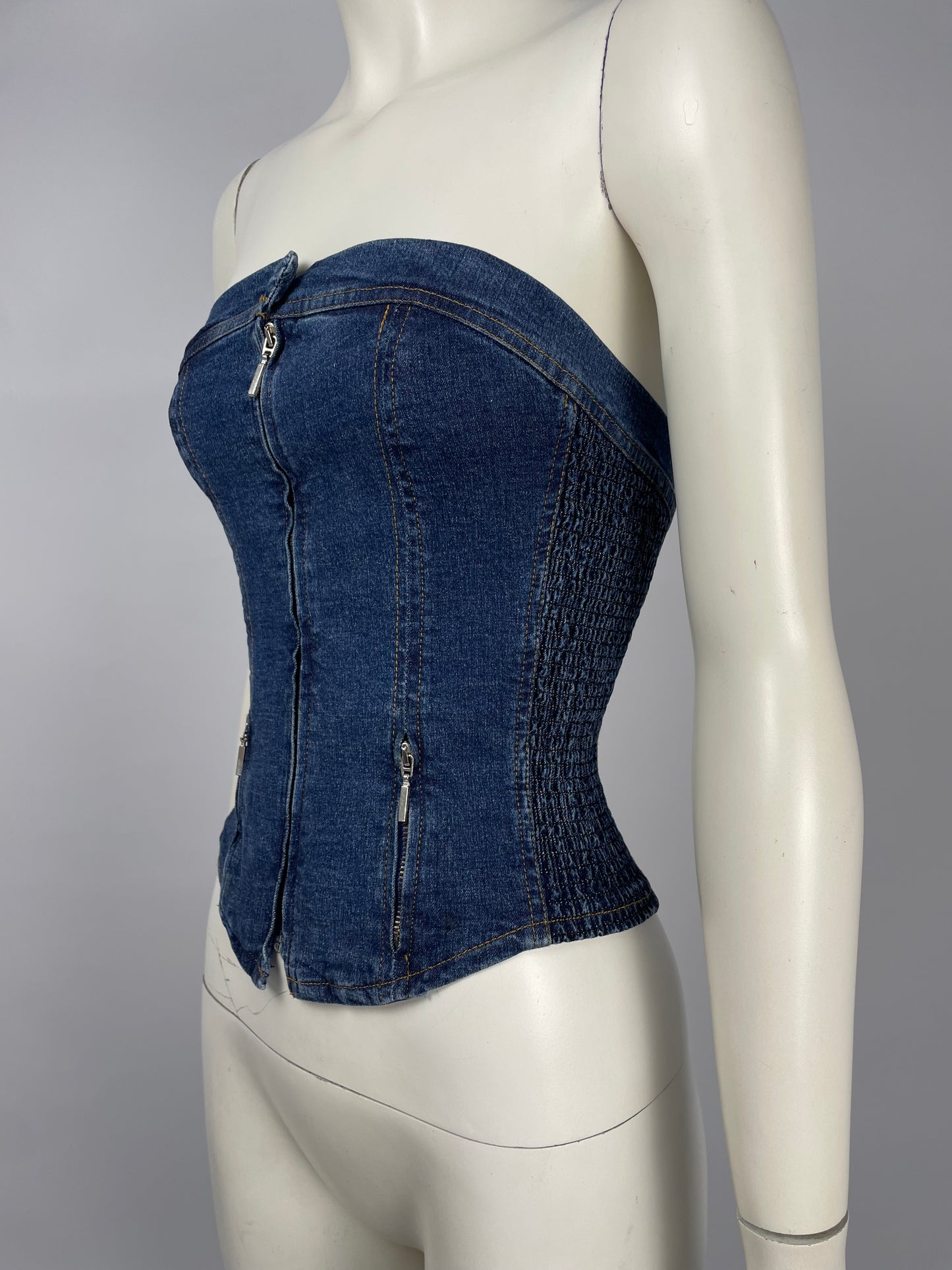 Plein Sud 2000’s denim bustier