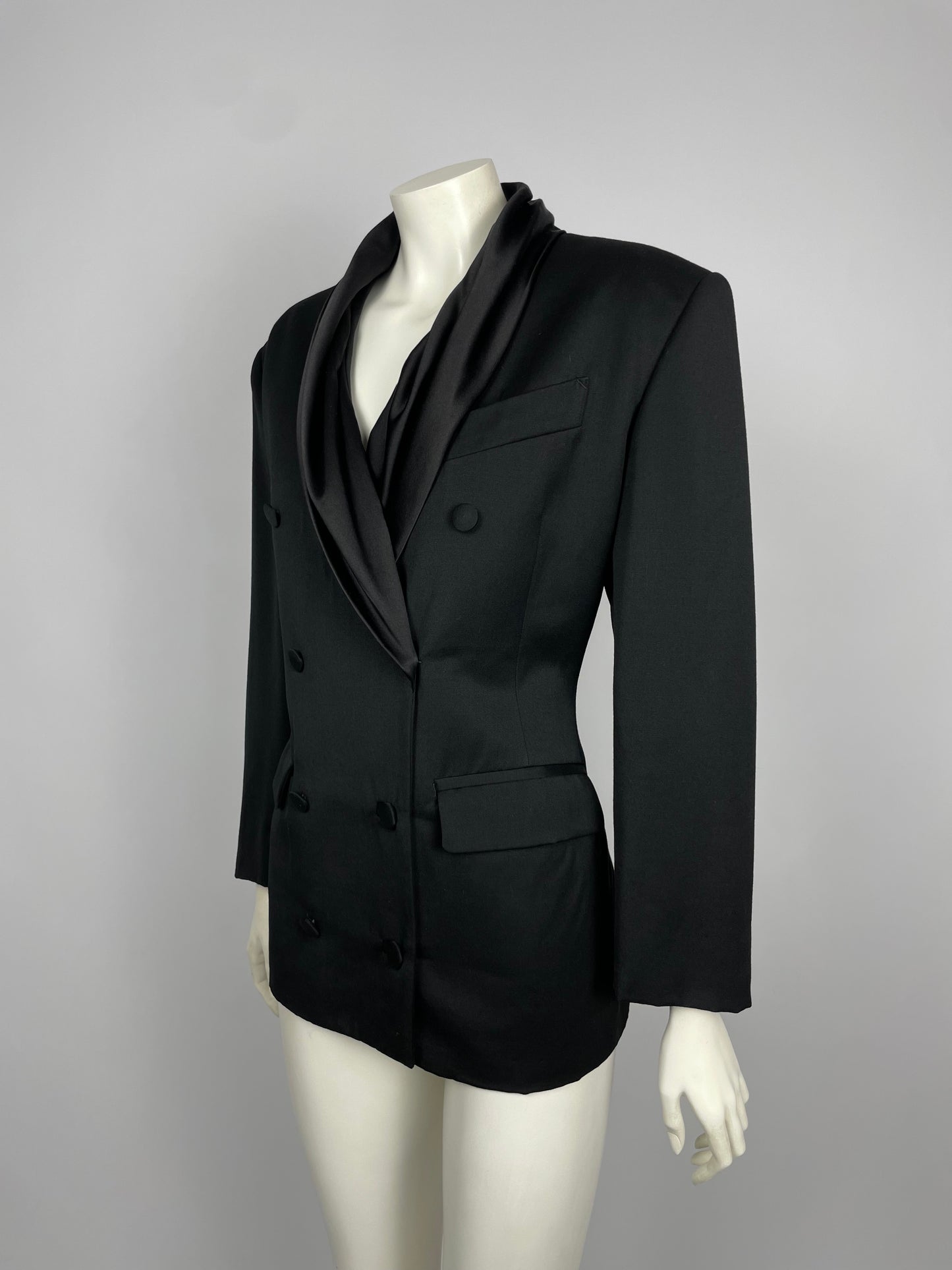 Jean Paul Gaultier 1990's silk scarf blazer
