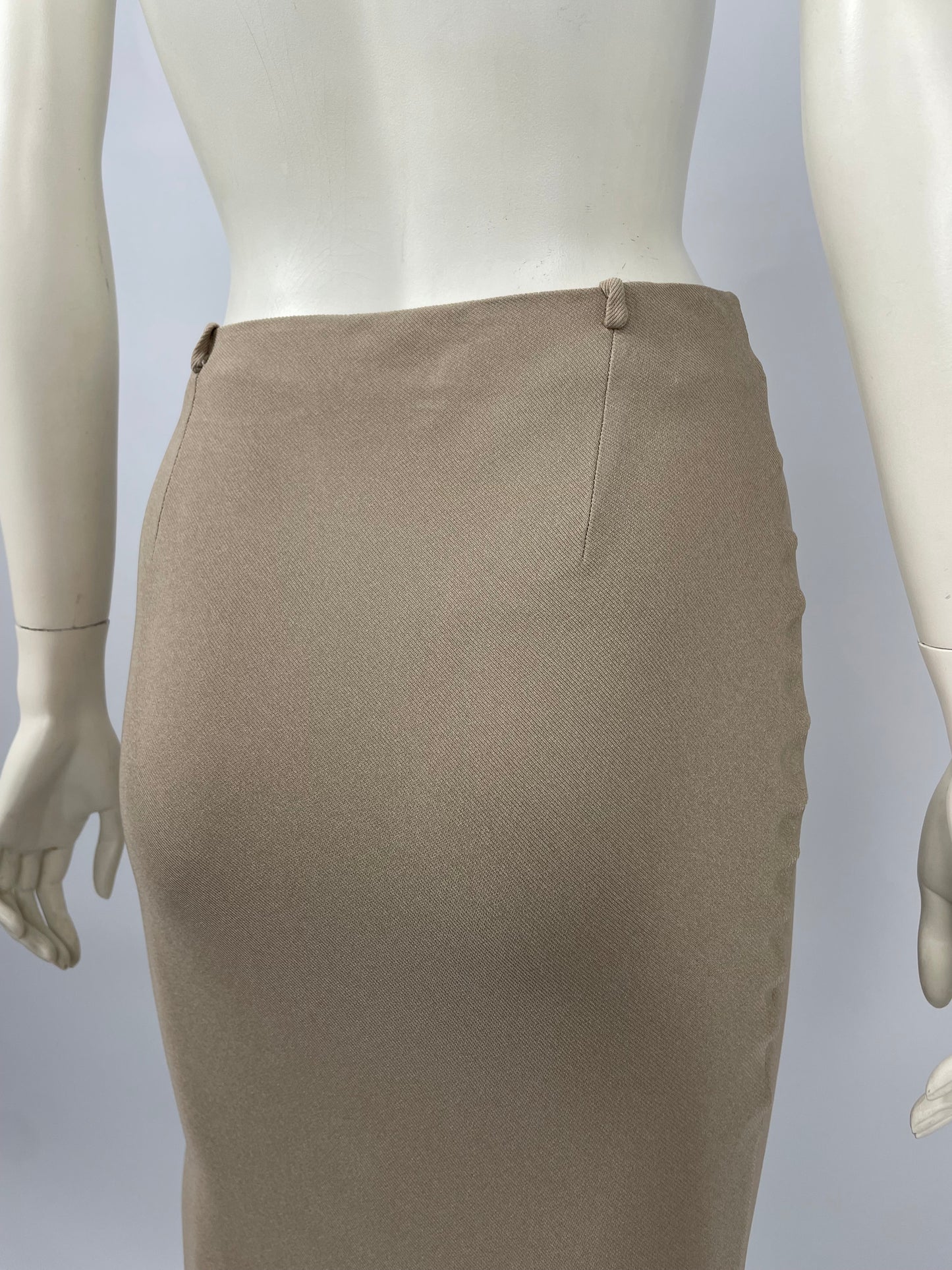 Dior by John Galliano S/S 2001 beige midi skirt