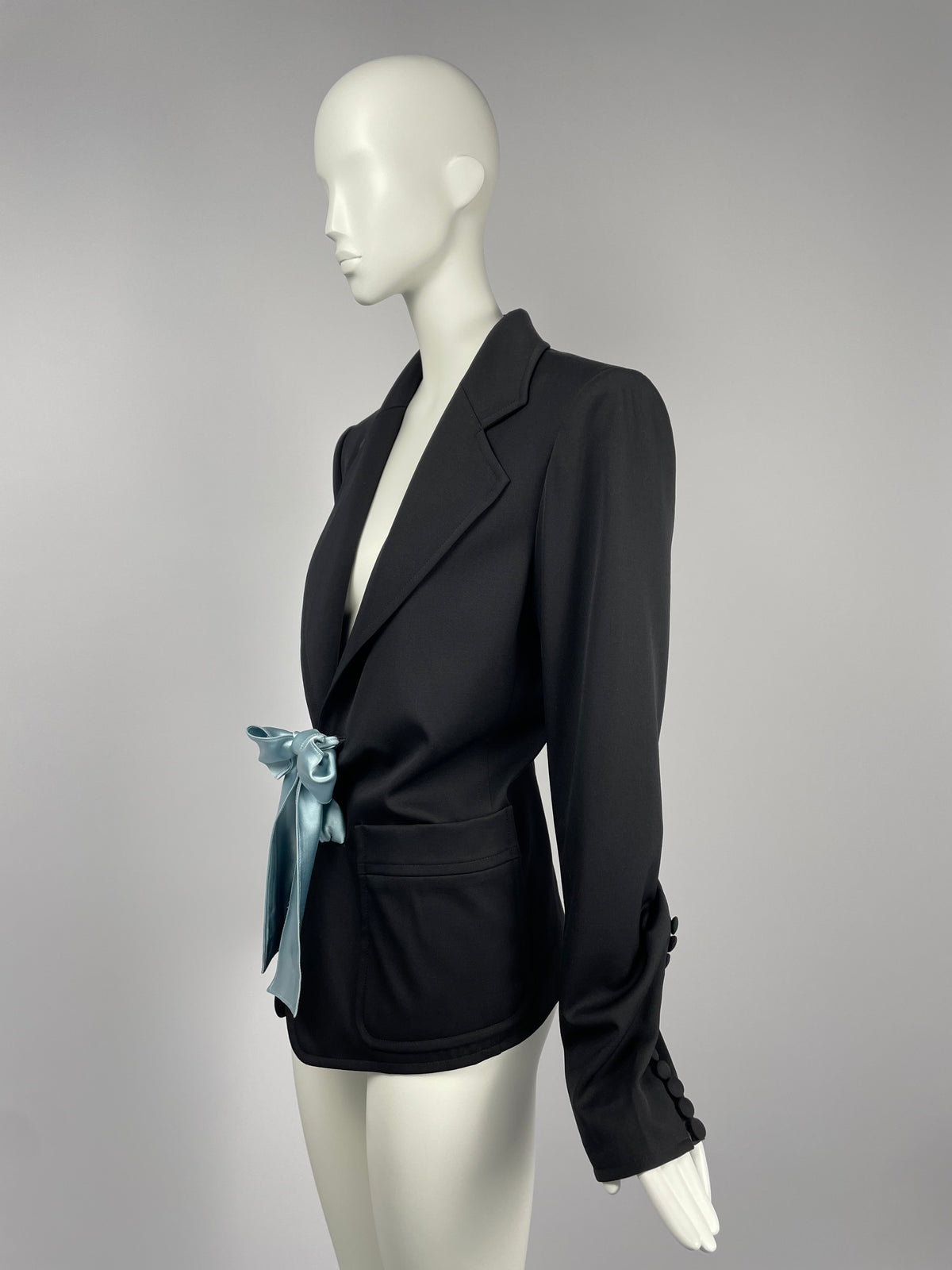 Saint Laurent by Tom Ford F/W 2003 blue tie blazer