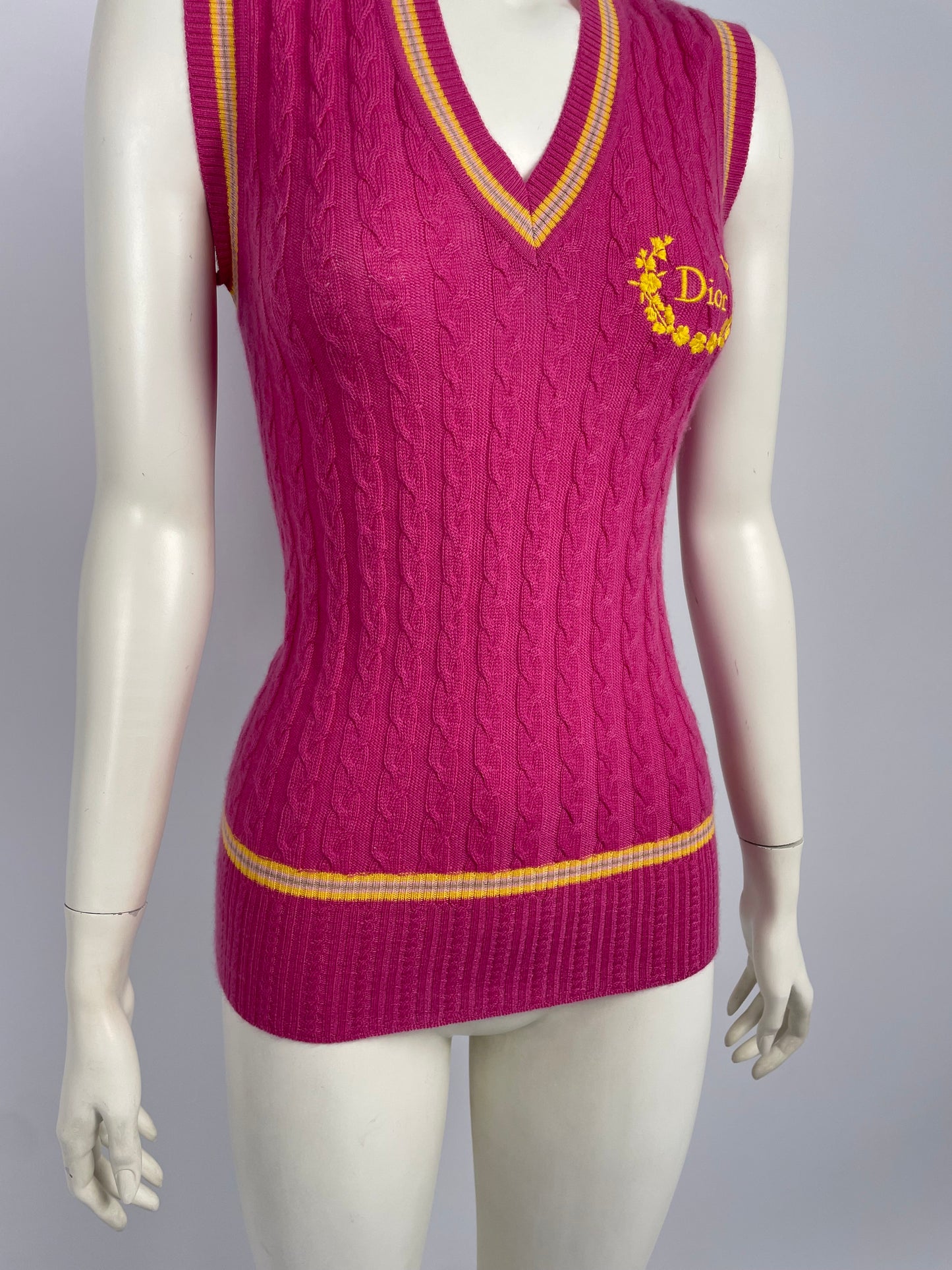 Dior by John Galliano F/W 2004 V neck knit vest.