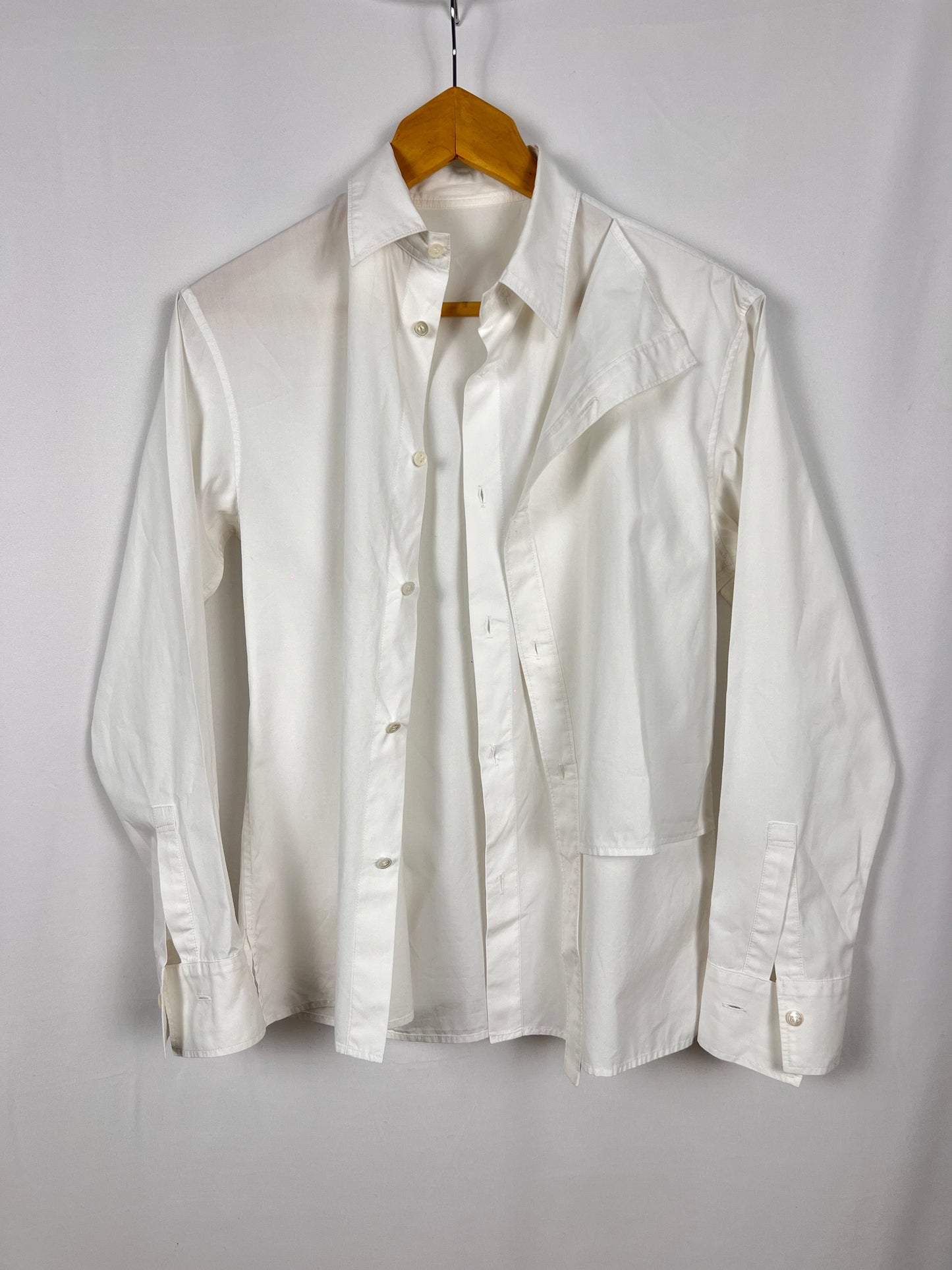 Yohji Yamamoto white Lapel shirt (S)