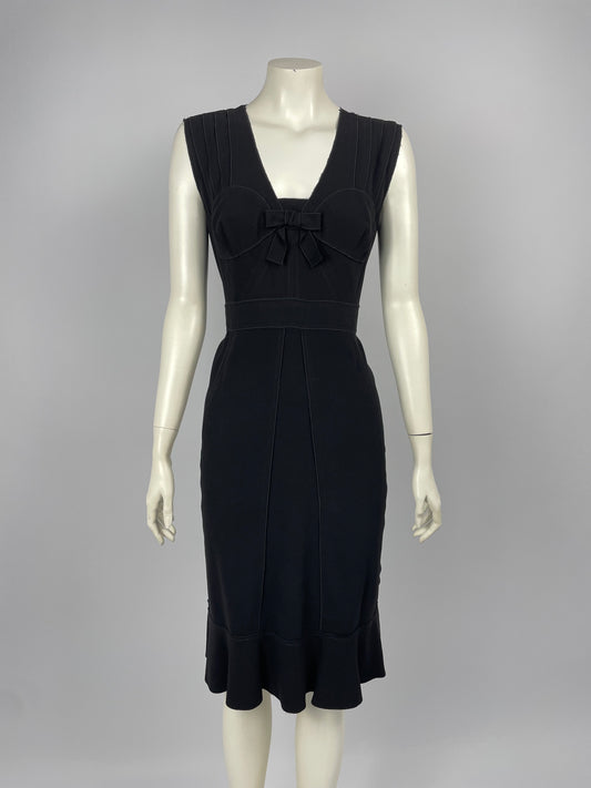 Prada 2008 V - neck deconstructed dress.