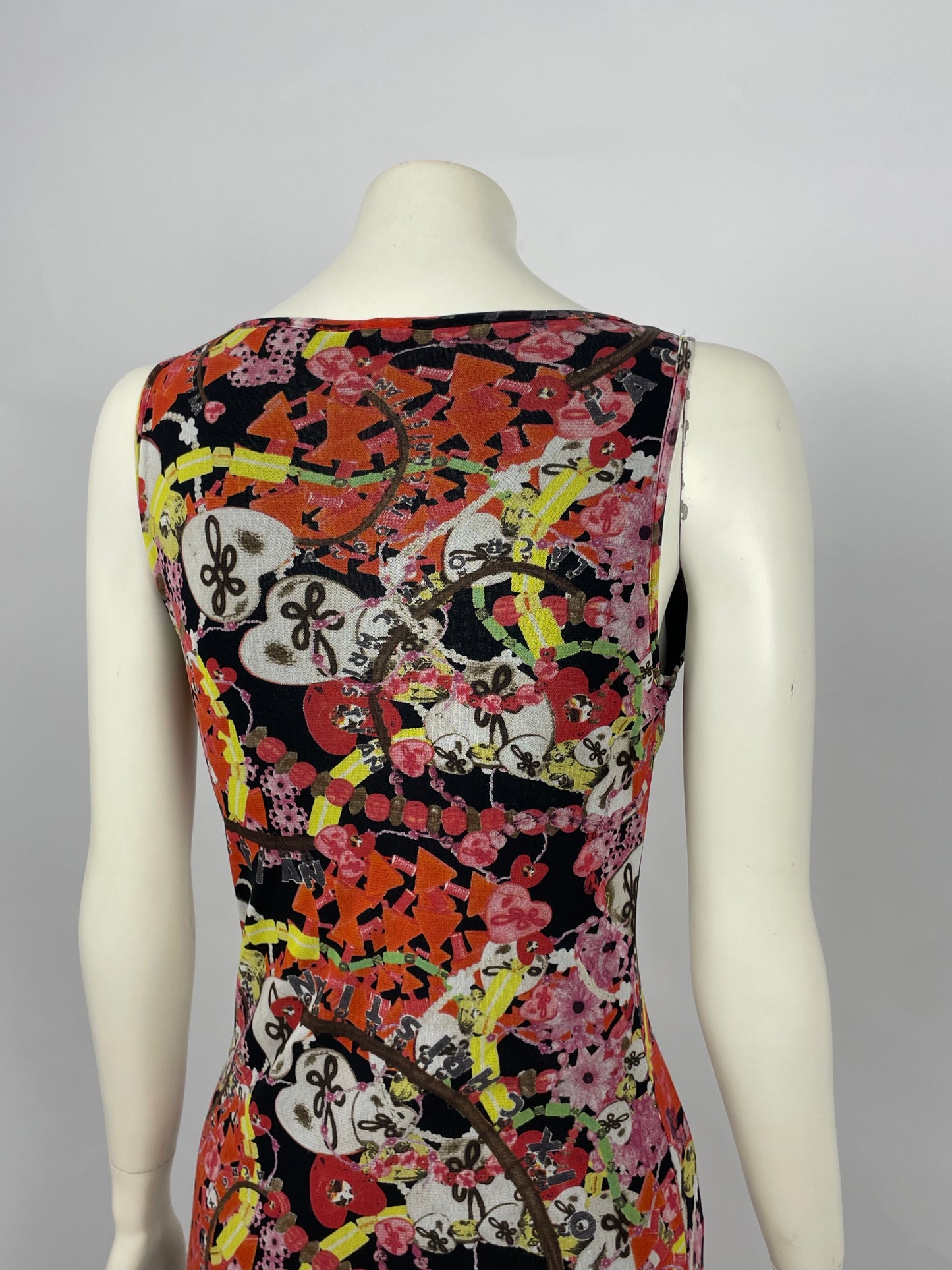 Christian Lacroix 1990’s Printed mesh dress
