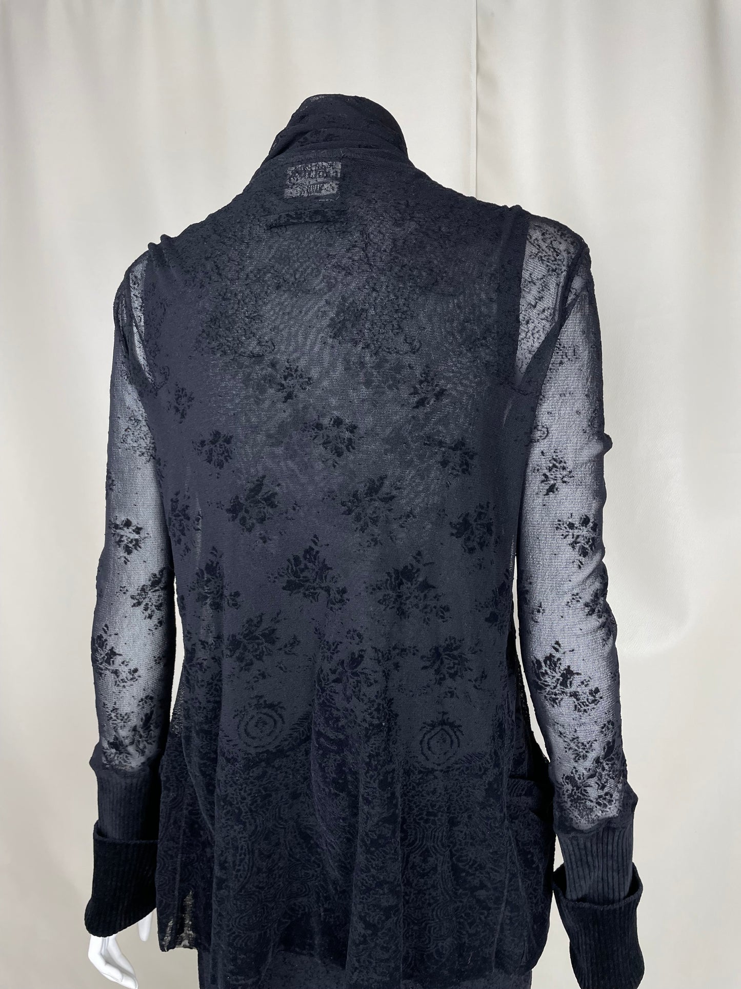 Jean Paul Gaultier 1990’s Lace and Velour Mesh Set (L)