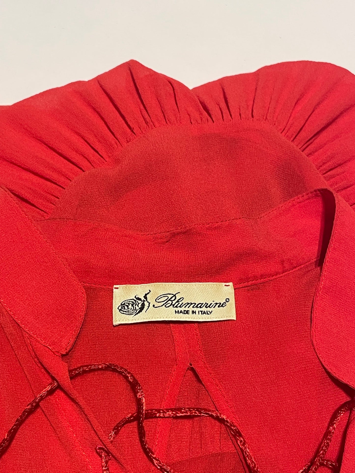 Blumarine 2000’s bondage ruffled dress.