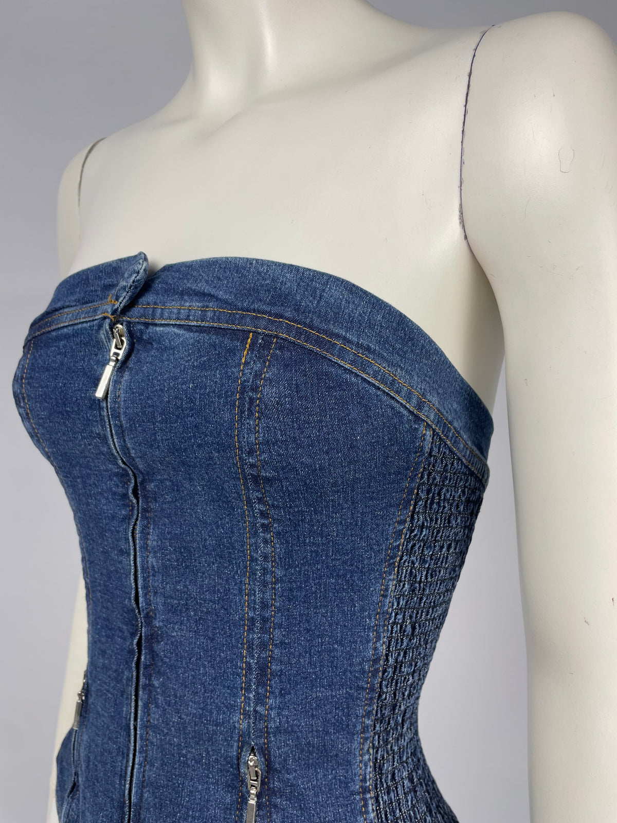 Plein Sud 2000’s denim bustier