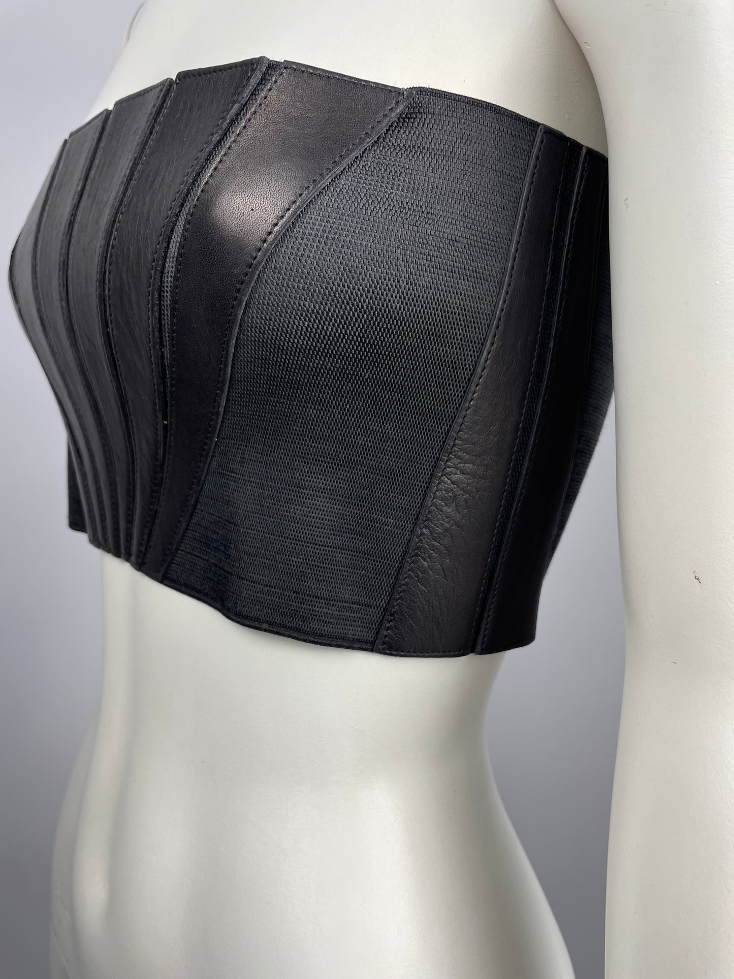 Claude Montana 1980’s Leather Bustier