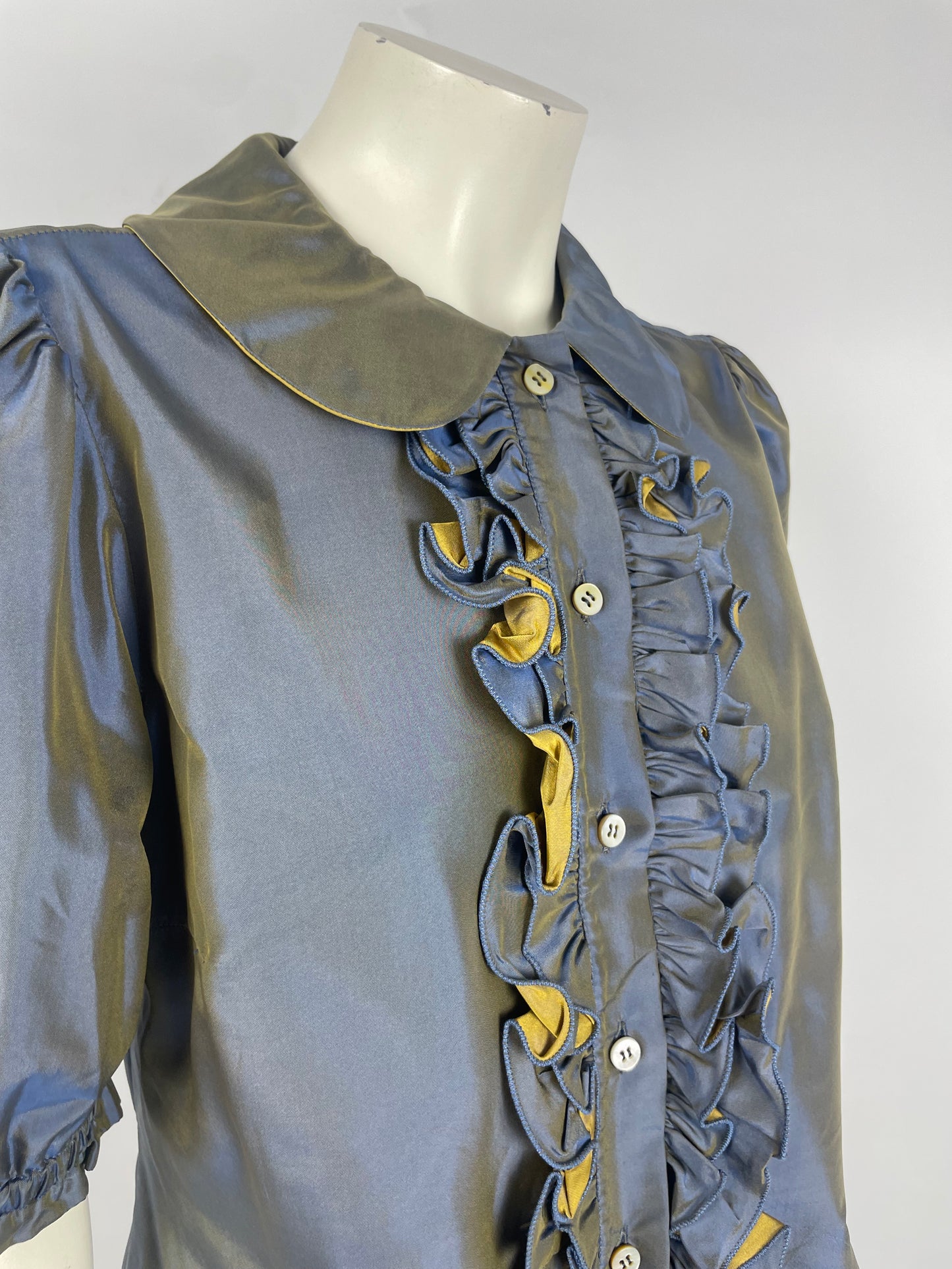 Moschino 2000’s Couture Satin ruffled shirt
