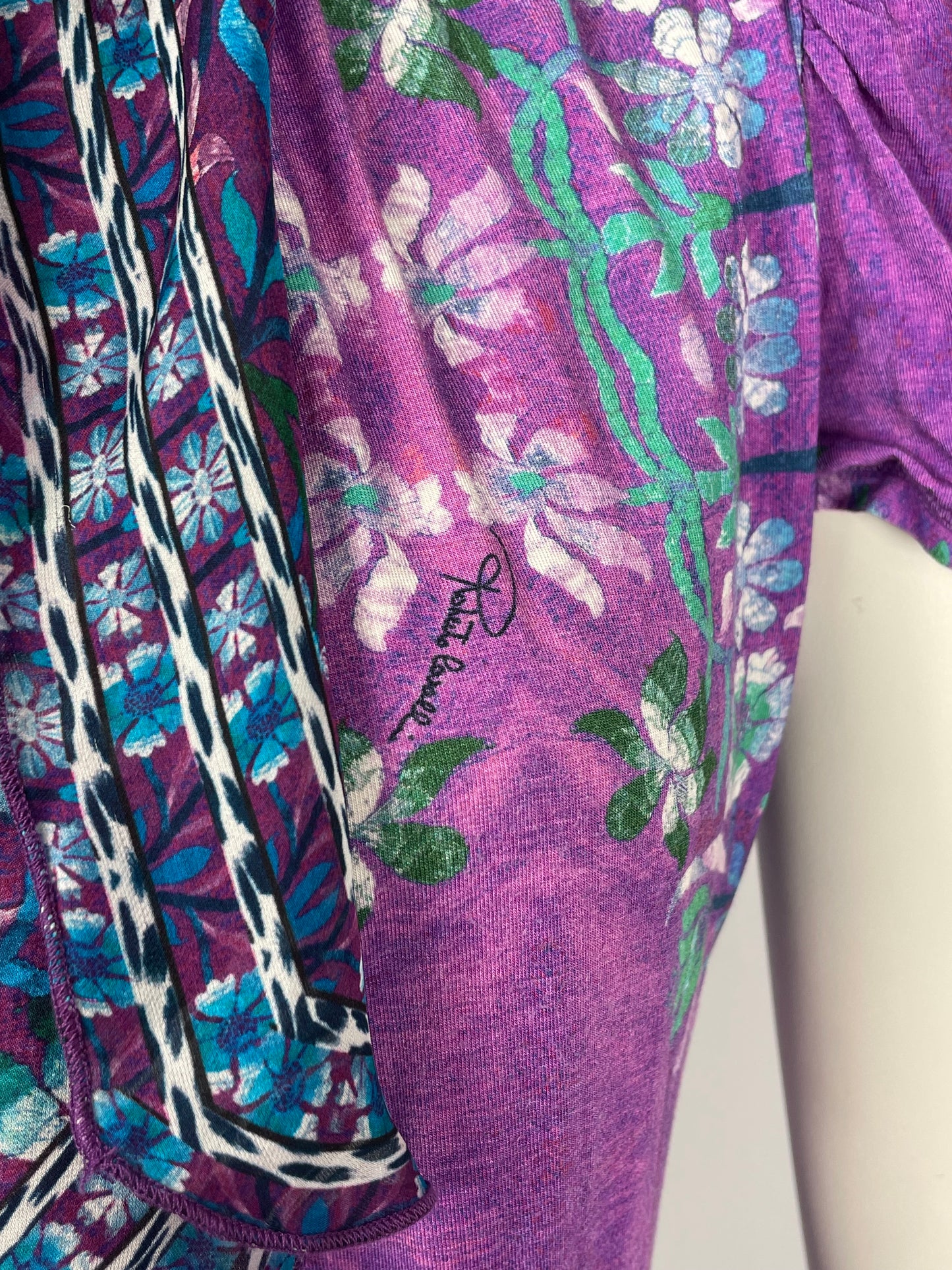 Roberto Cavalli 2008 flower print scarf blouse