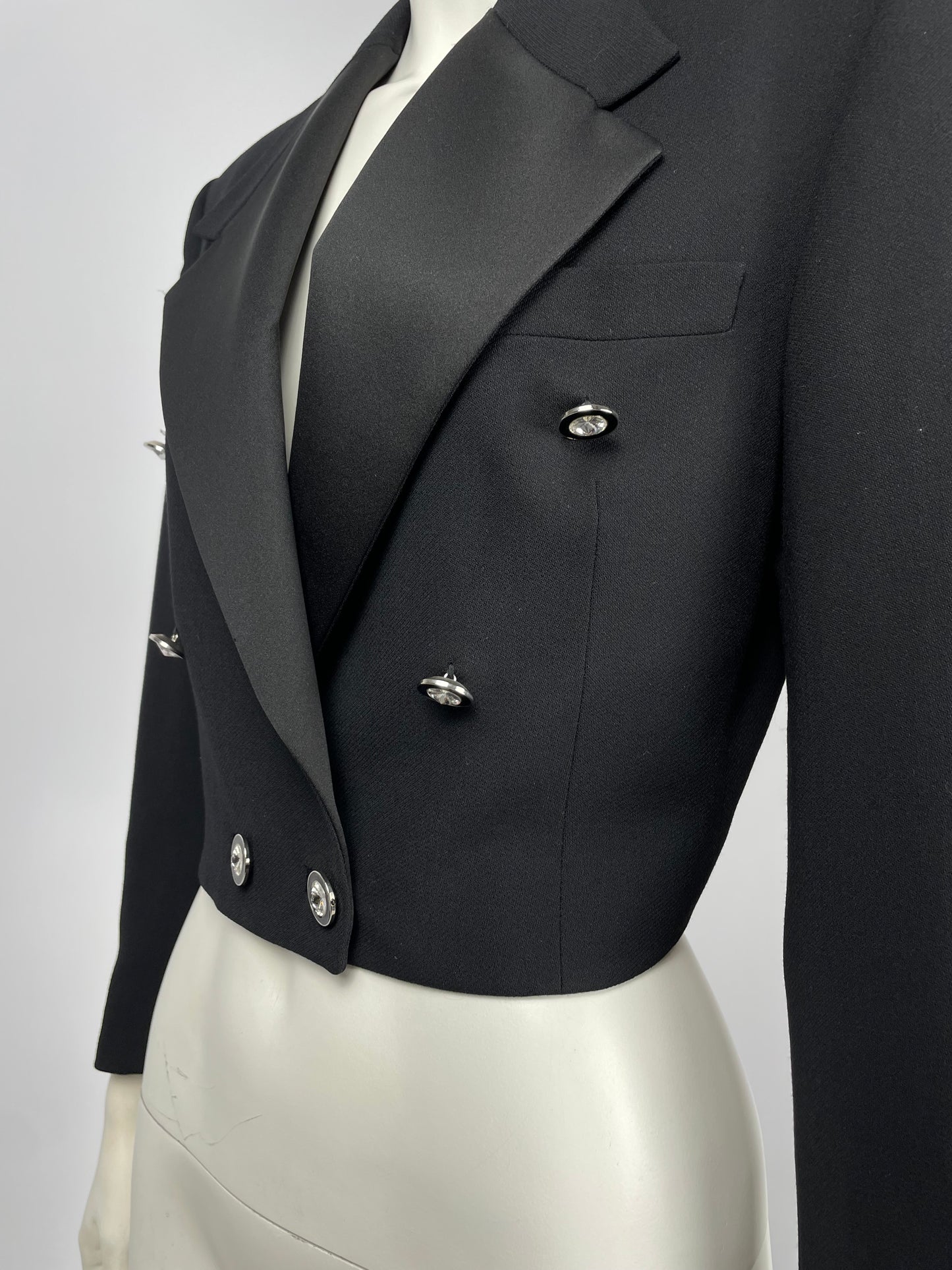 Gianni Versace S/S 1989 Cropped Tuxedo Blazer