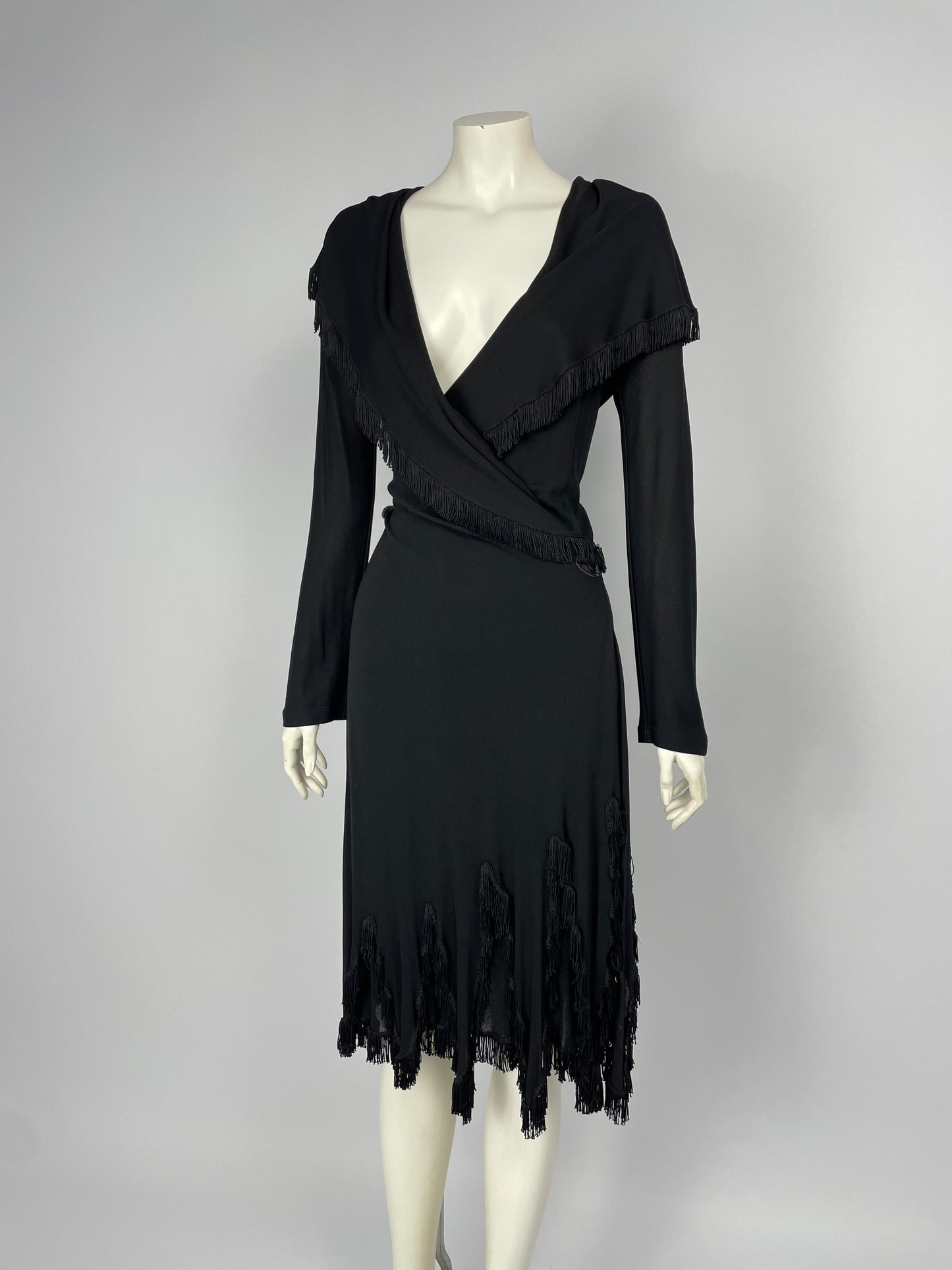 Jean Paul Gaultier 2000’s fringes belt maxi dress.