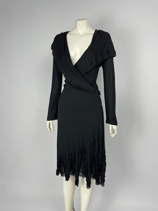 Jean Paul Gaultier 2000’s fringes belt maxi dress.