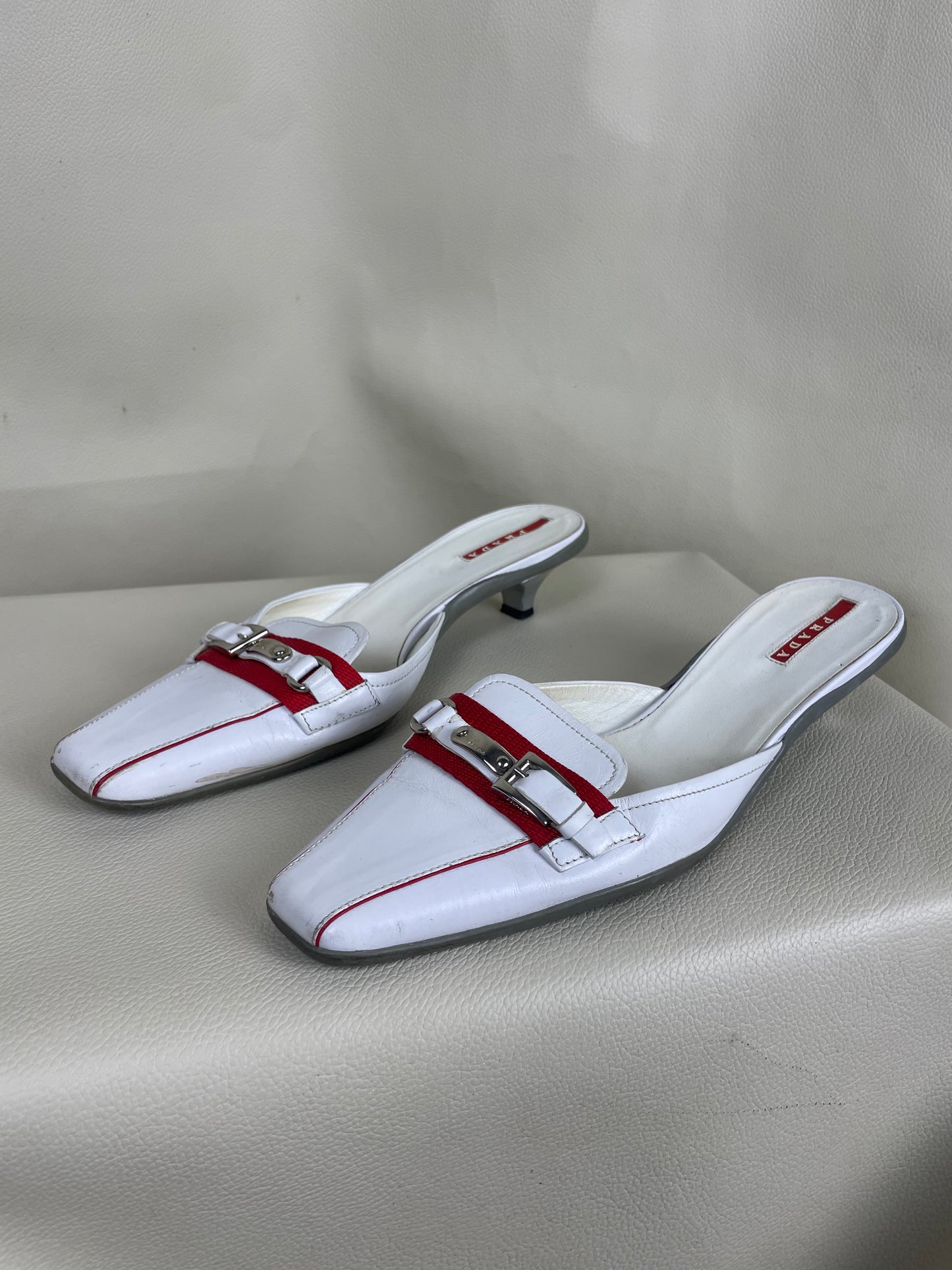 Prada 2000’s Kitten Heel Sandals (37)