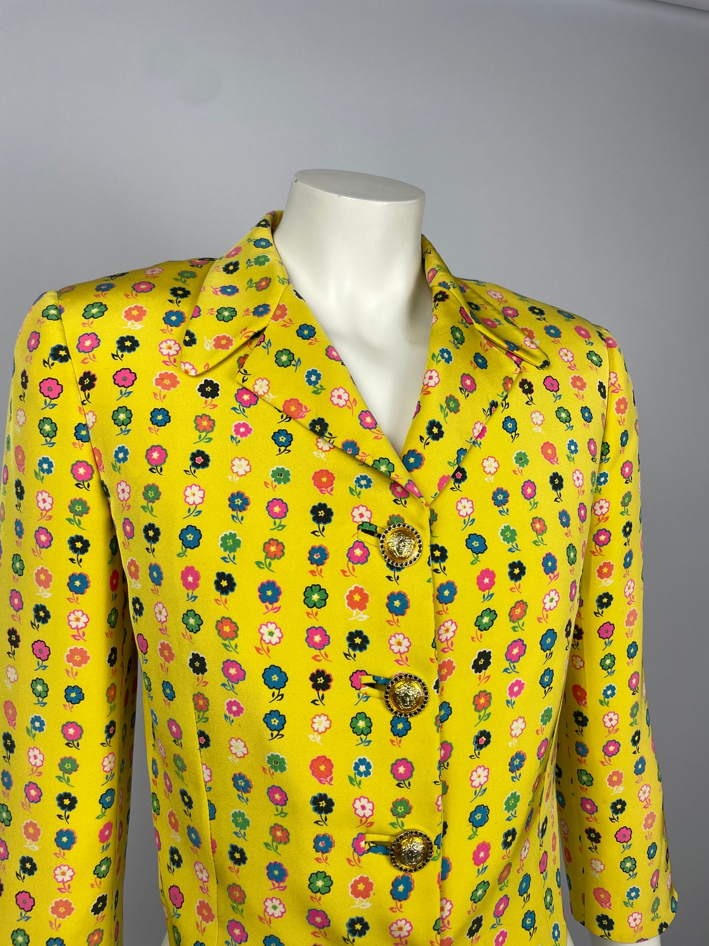 Gianni Versace S/S 1993 Flower Print Cropped blazer