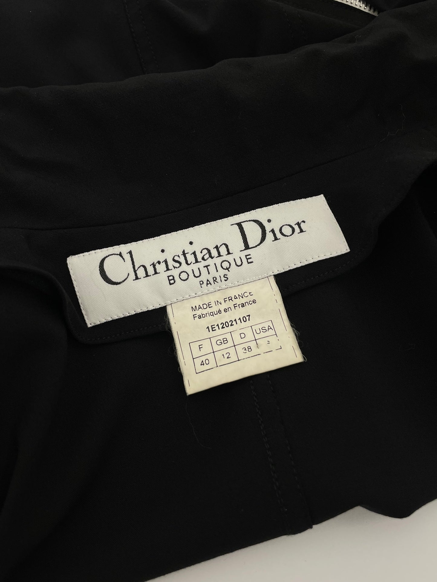 Dior by John Galliano S/S 2001 cropped zipper jacket.