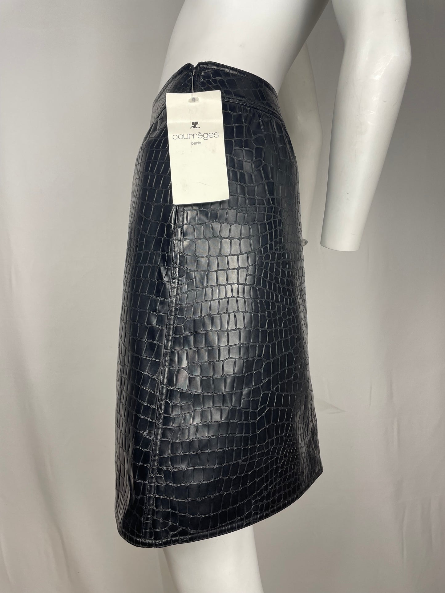 Courrèges 90’s Faux Croco Skirt (S)