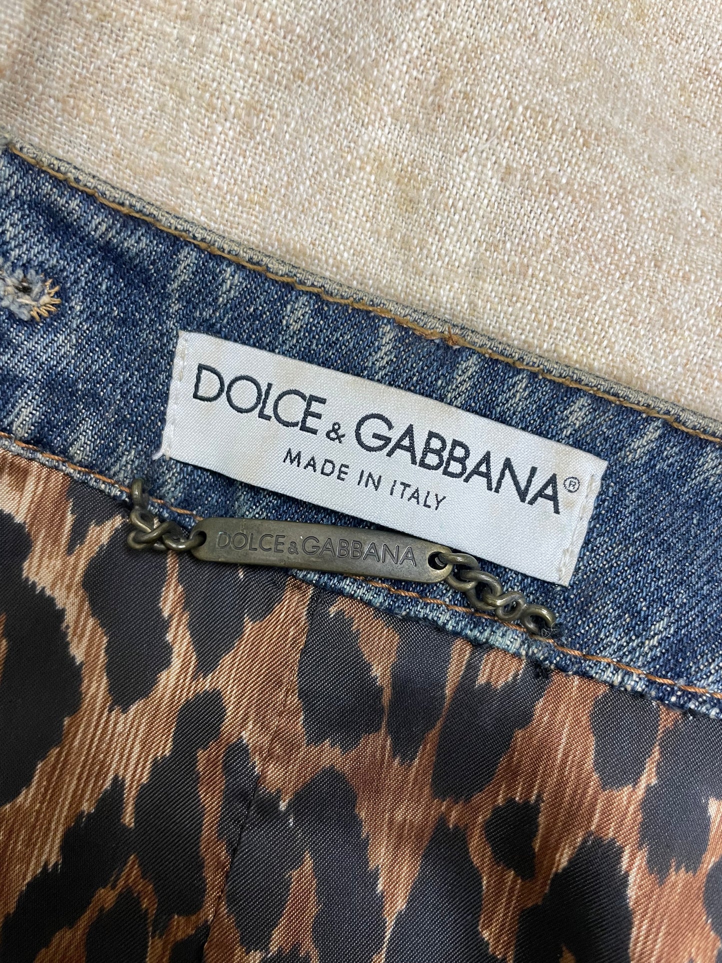 Dolce Gabbana Linen & Denim Jacket (M)