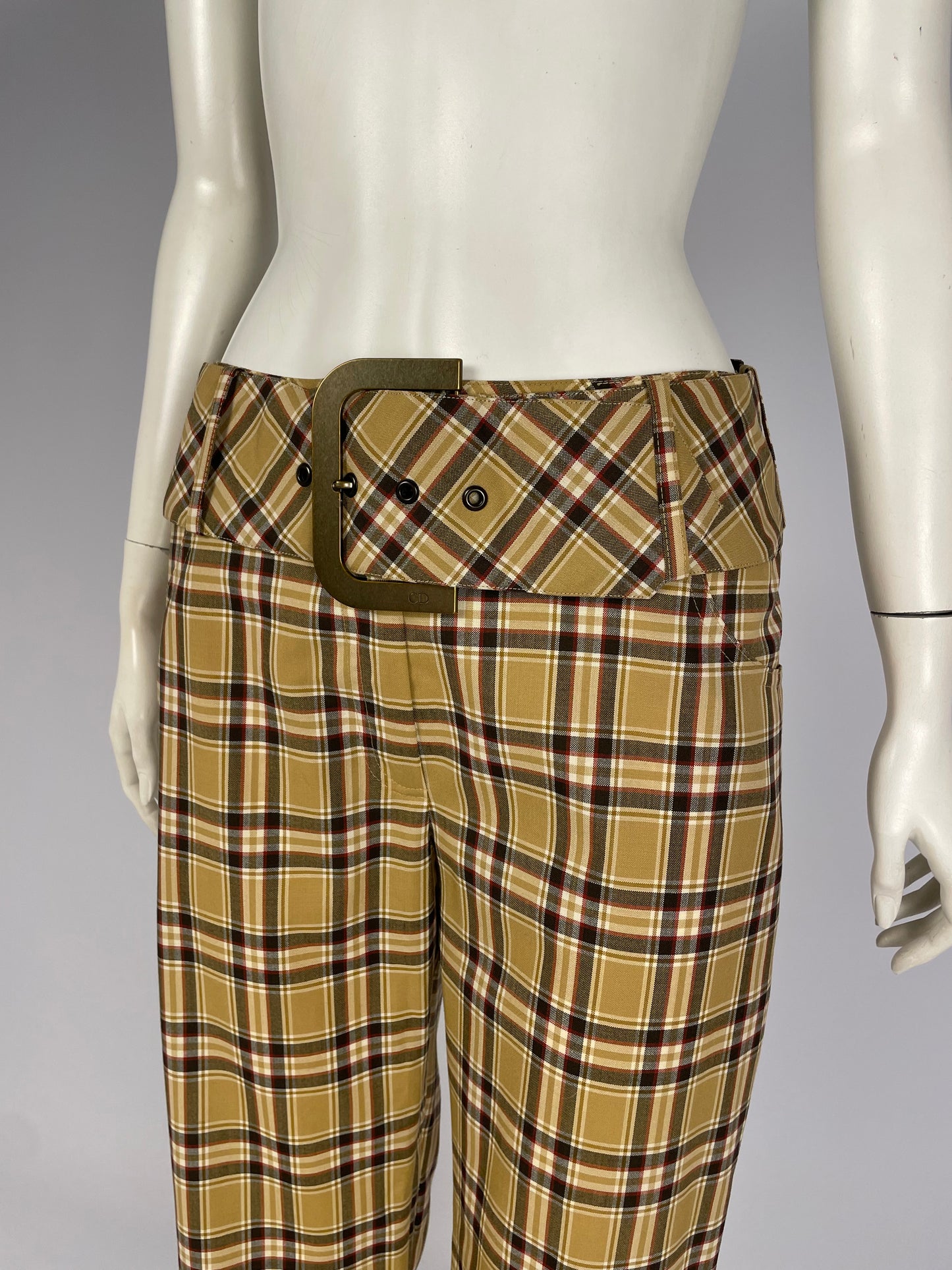 Dior by John Galliano F/W 2001 squared print pants.