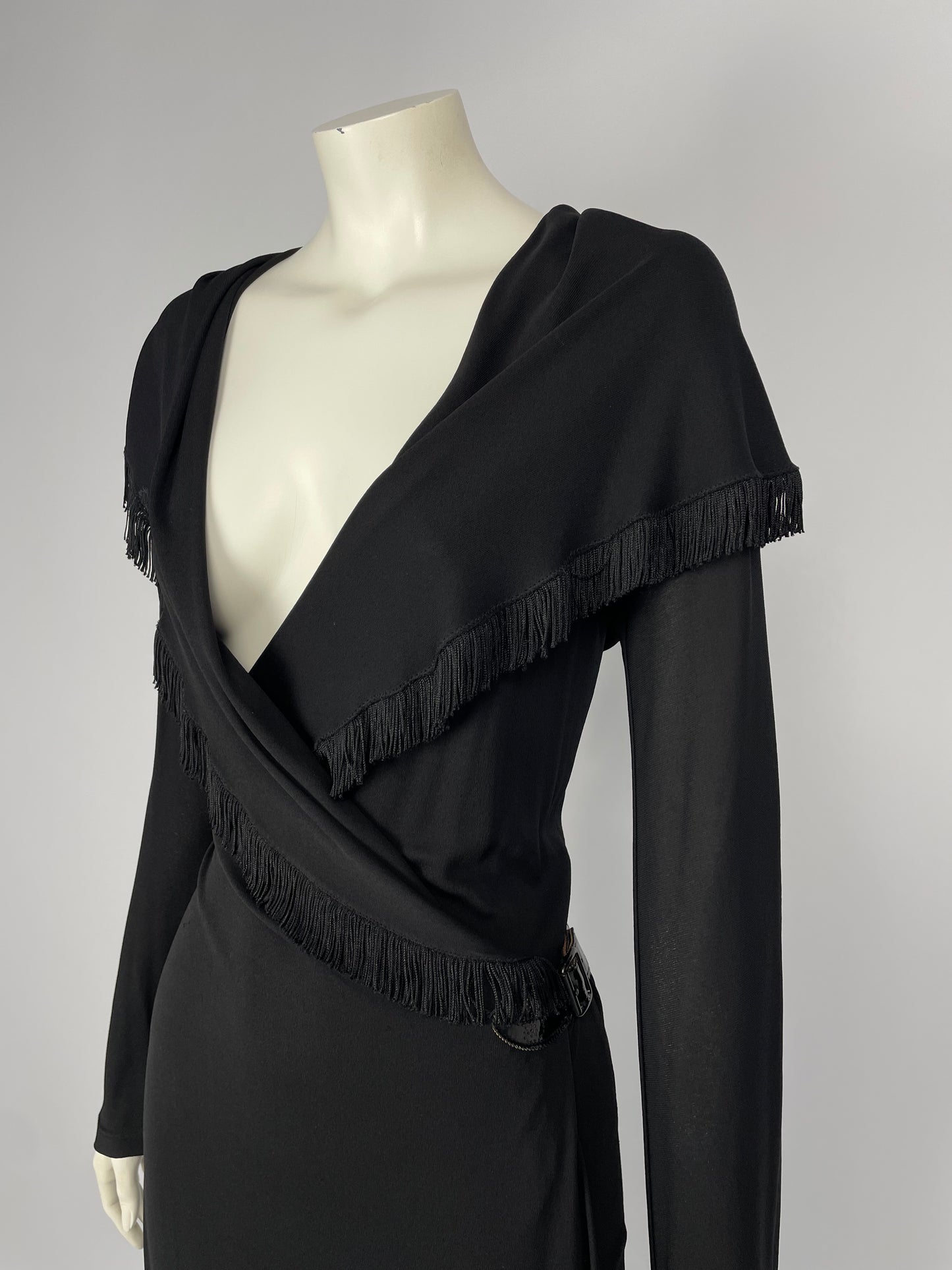 Jean Paul Gaultier 2000’s fringes belt maxi dress.