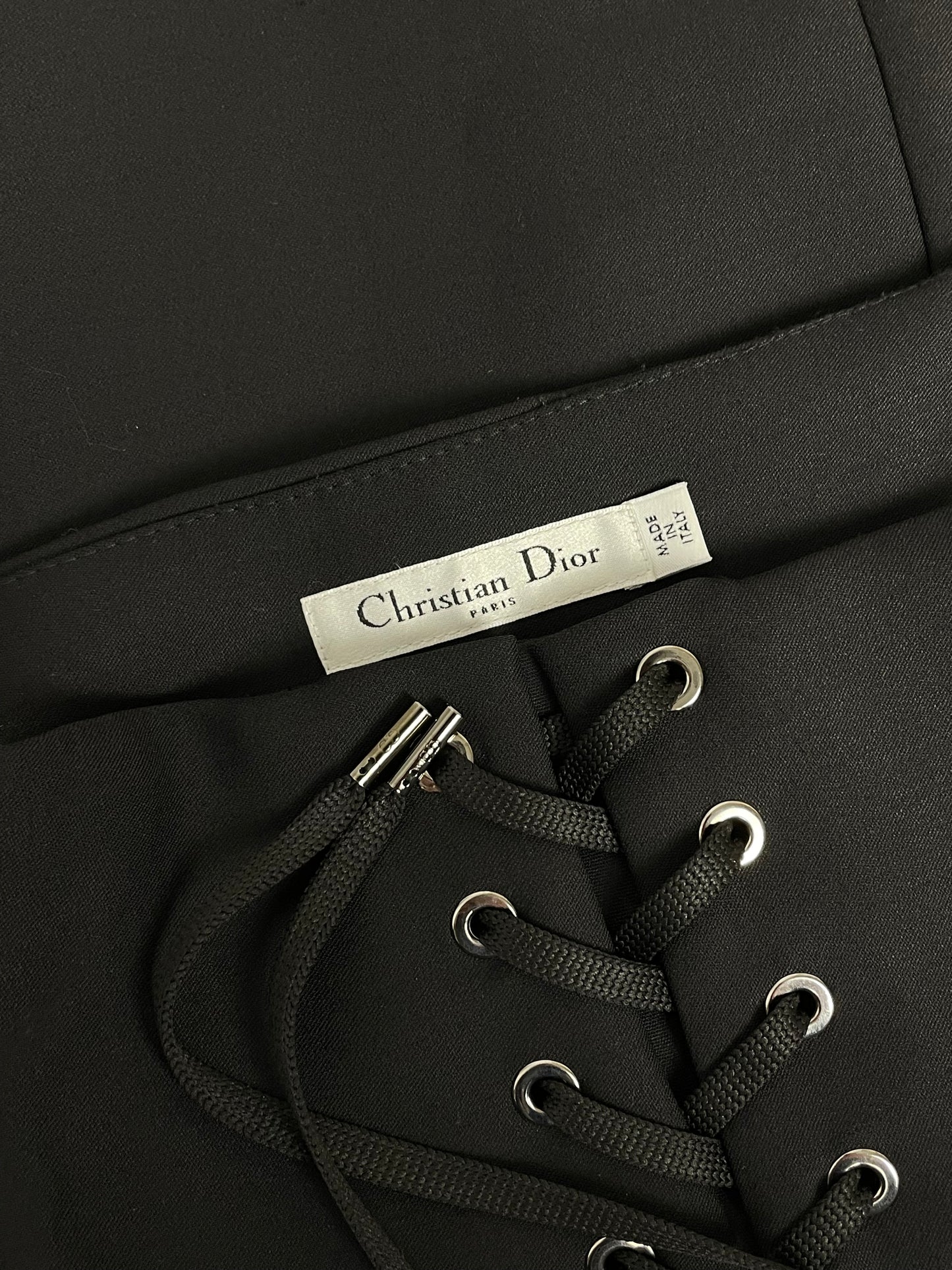 Dior by John Galliano bondage maxi skirt.