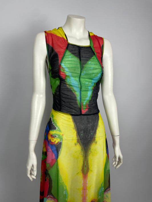 Jean Paul Gaultier S/S 2000 maxi mesh dress
