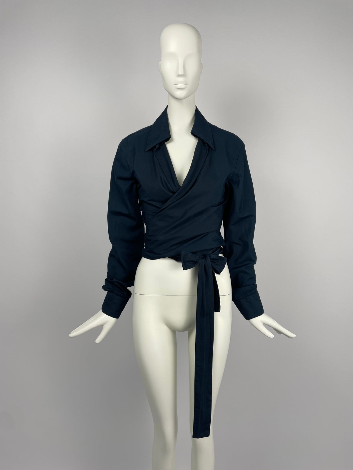 Gucci by Tom Ford S/S 2001 tie blouse
