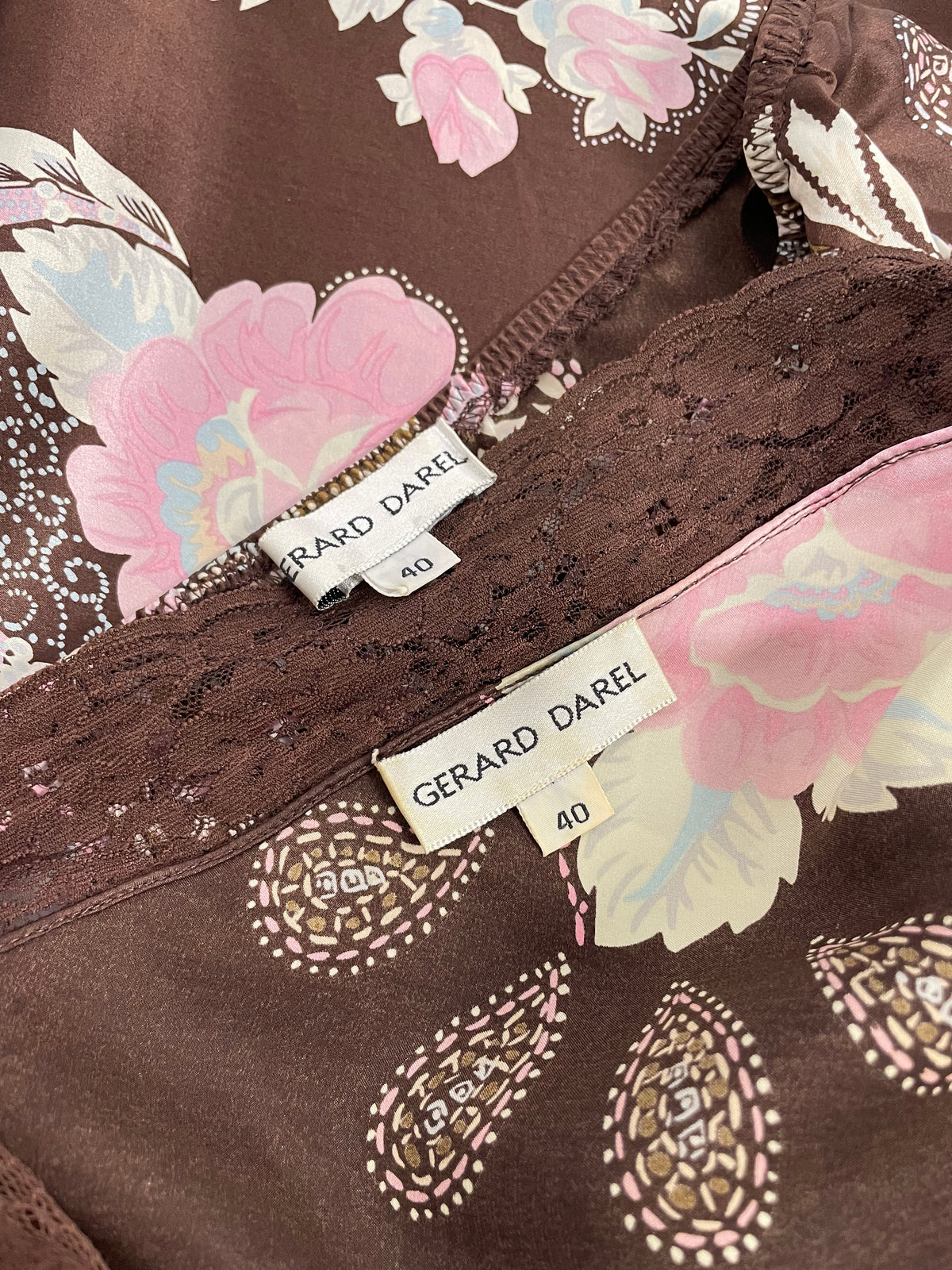 Gerard Darel 2000’s Silk floral set