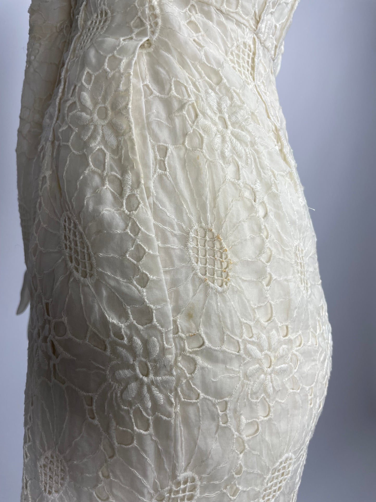 Dolce & Gabbana Cream Jacquard Lace Dress