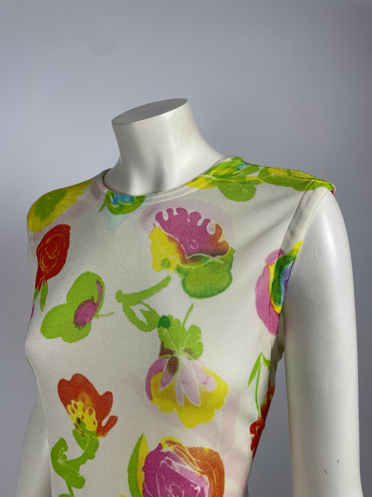 Gianni Versace Couture S/S 1996 Flower Print Top