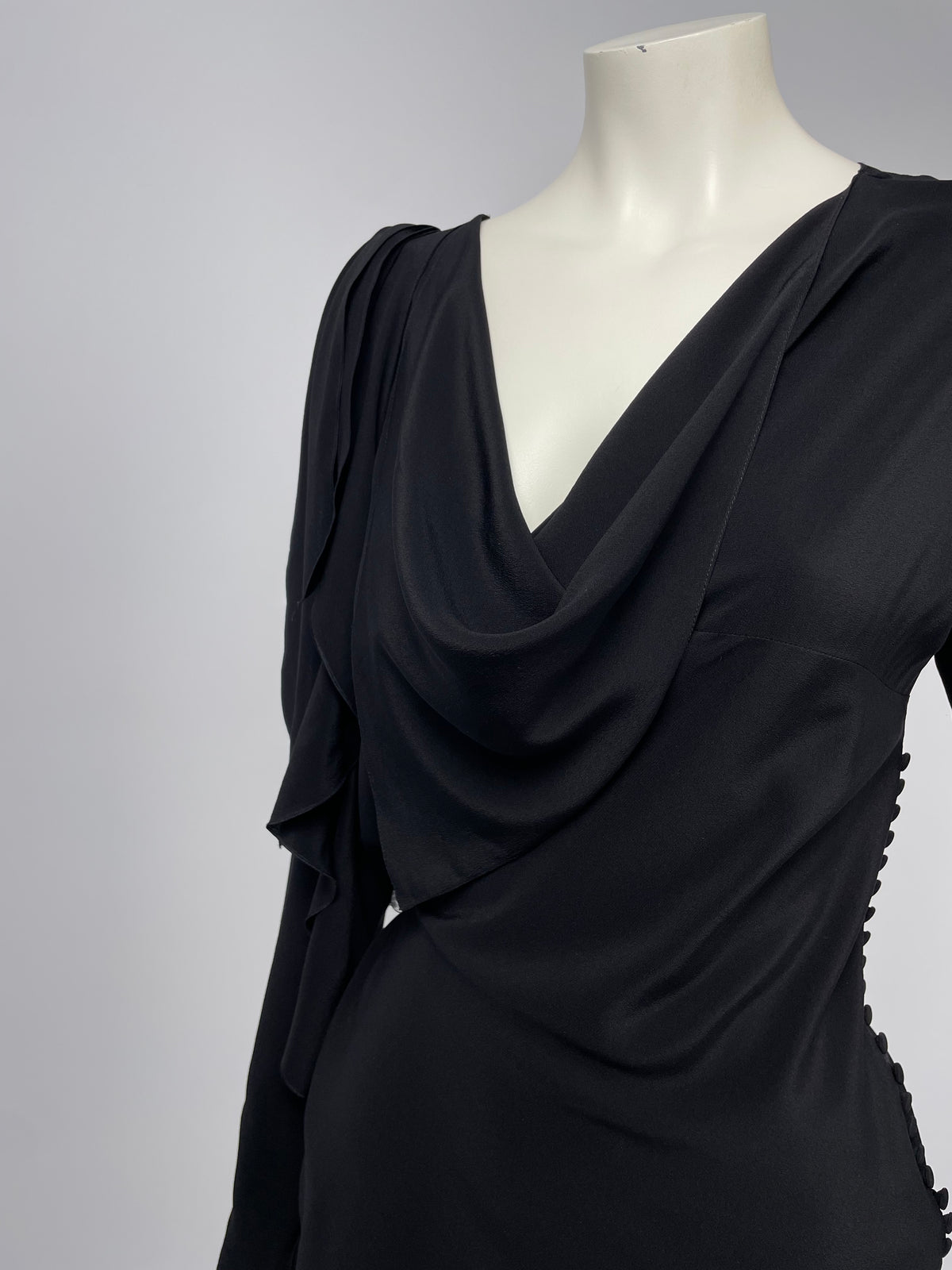Dior by John Galliano S/S 2006 asymmetrical silk top.