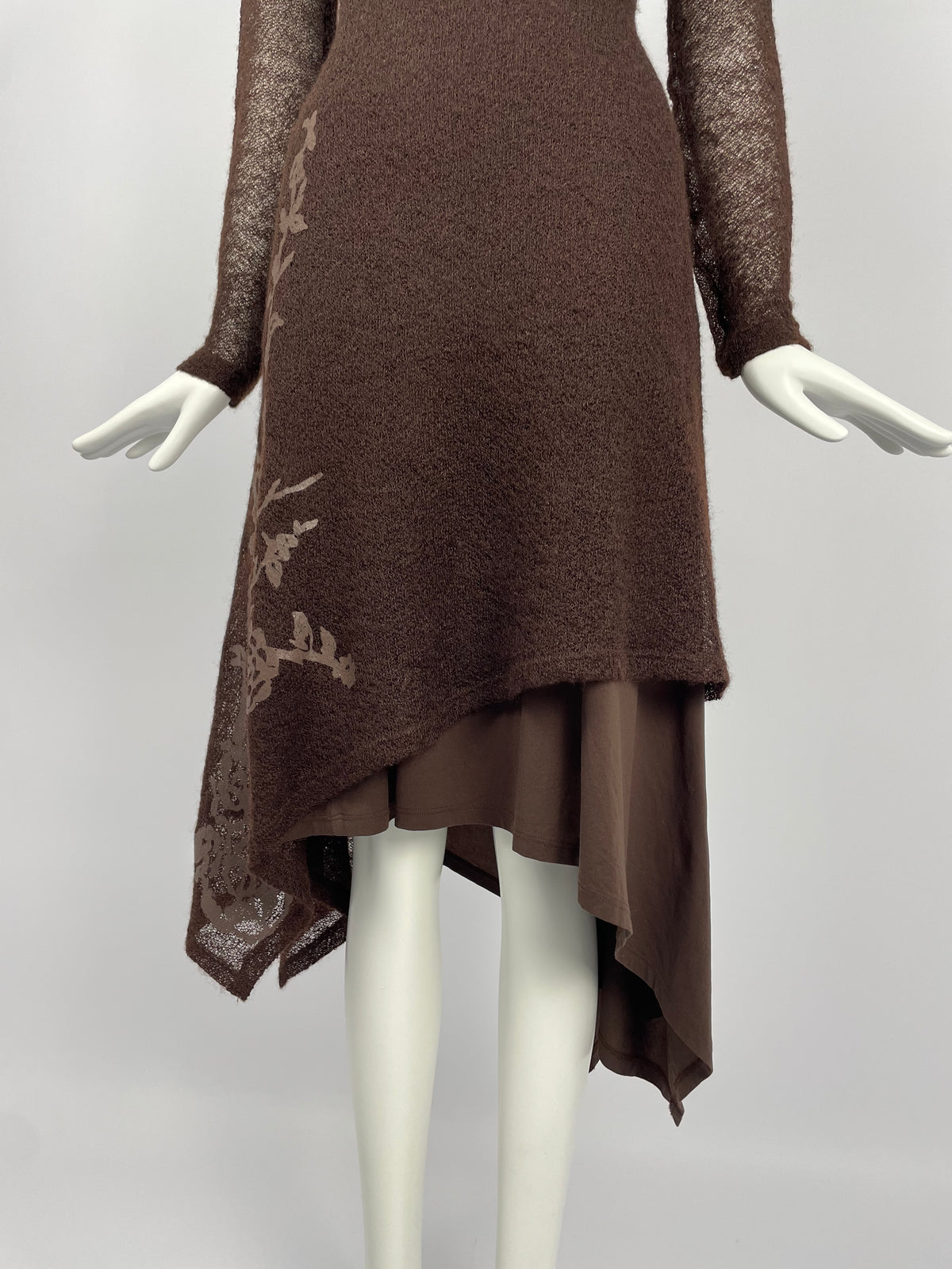 Plein Sud 1990’s double layer knit maxi dress