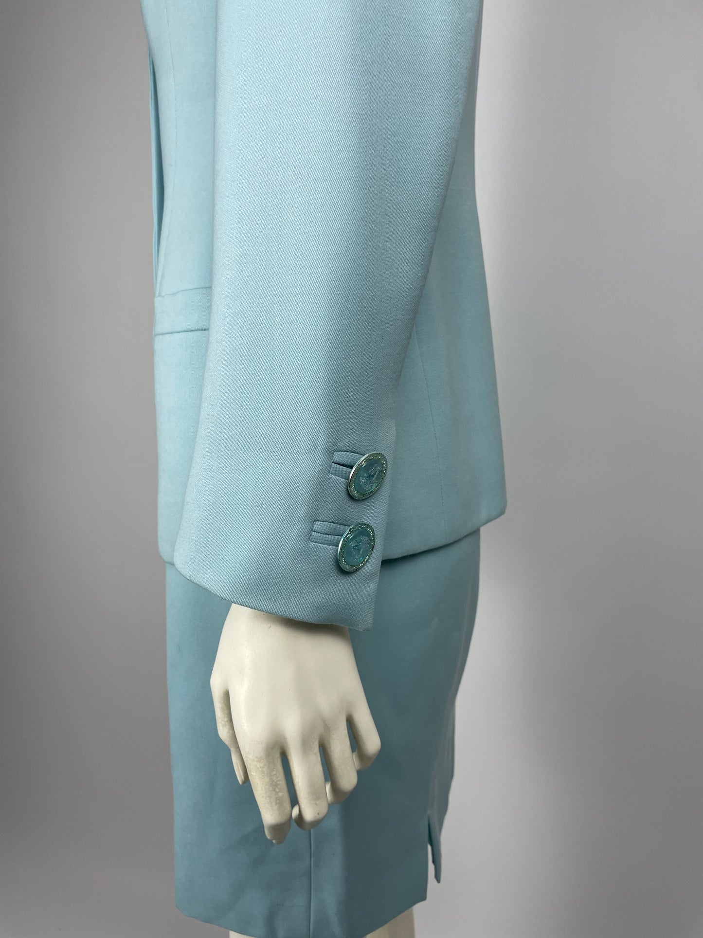 Gianni Versace Couture F/W 1995 Pastel Blue Suit