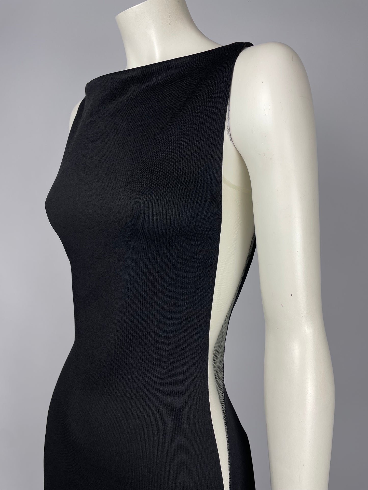 Gianni Versace Couture 1990’s transparent side dress.