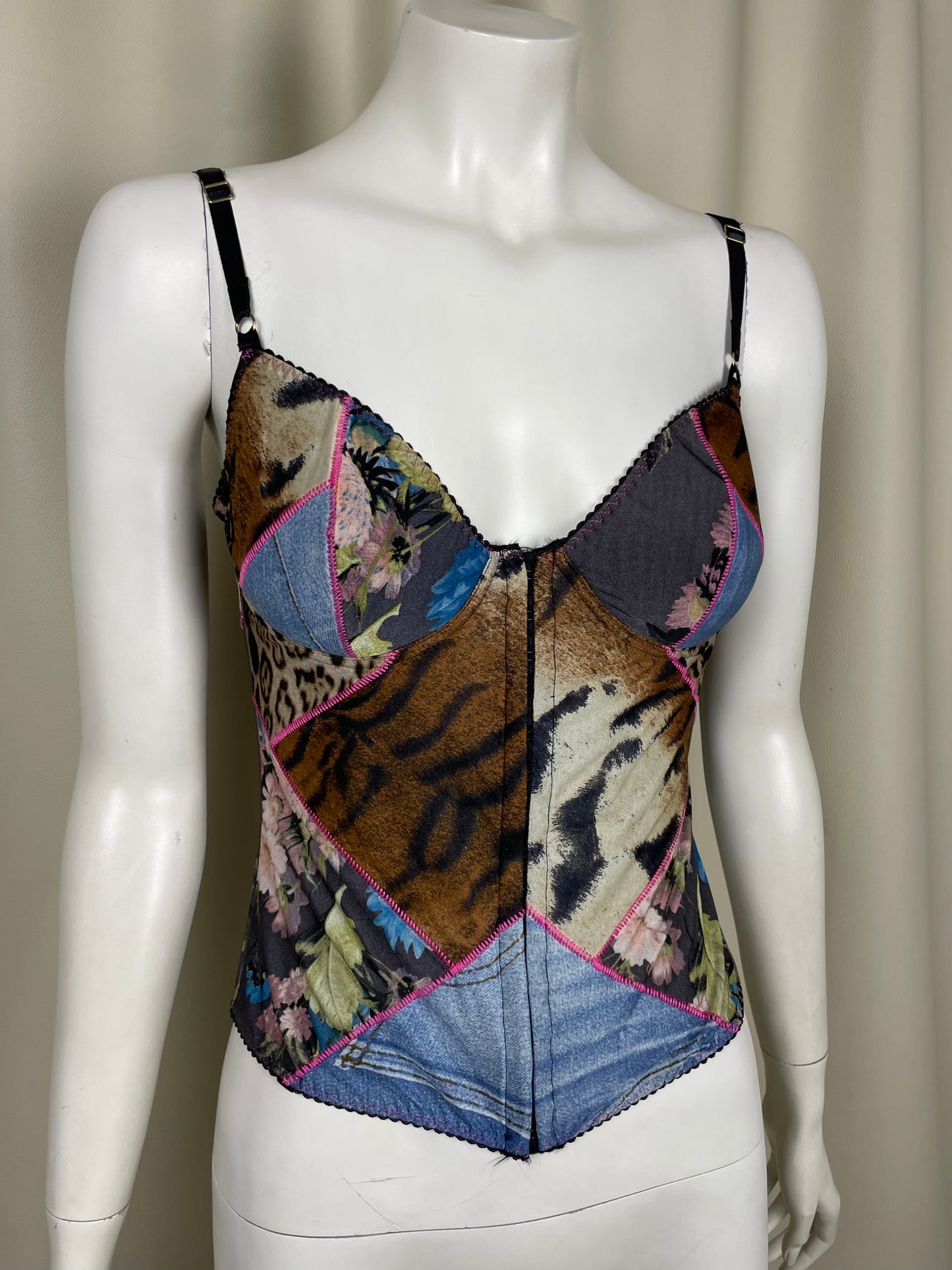 Roberto Cavalli 2000’s PatchWork Bustier (M)