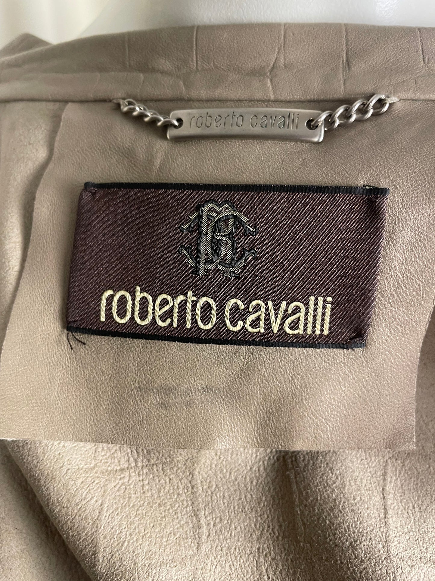 Roberto Cavalli 2000’s Leather Perfecto Jacket (L)