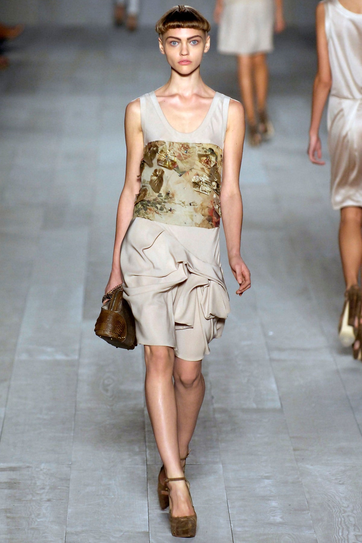 Dior by John Galliano S/S 2007 Pleated maxi dress
