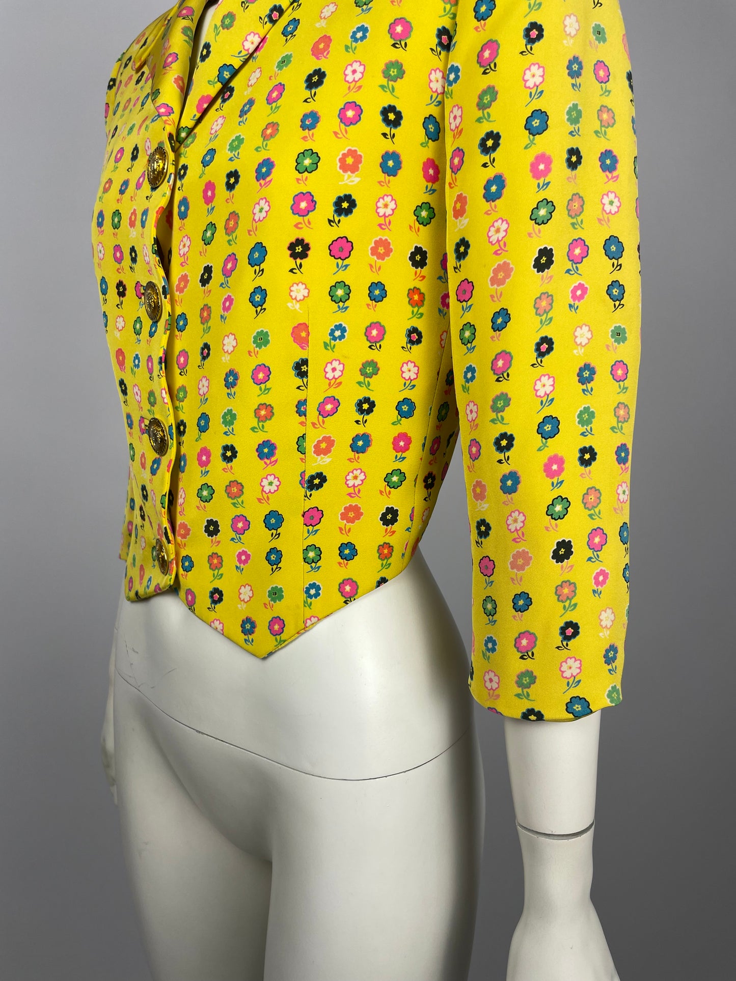 Gianni Versace S/S 1993 Flower Print Cropped blazer