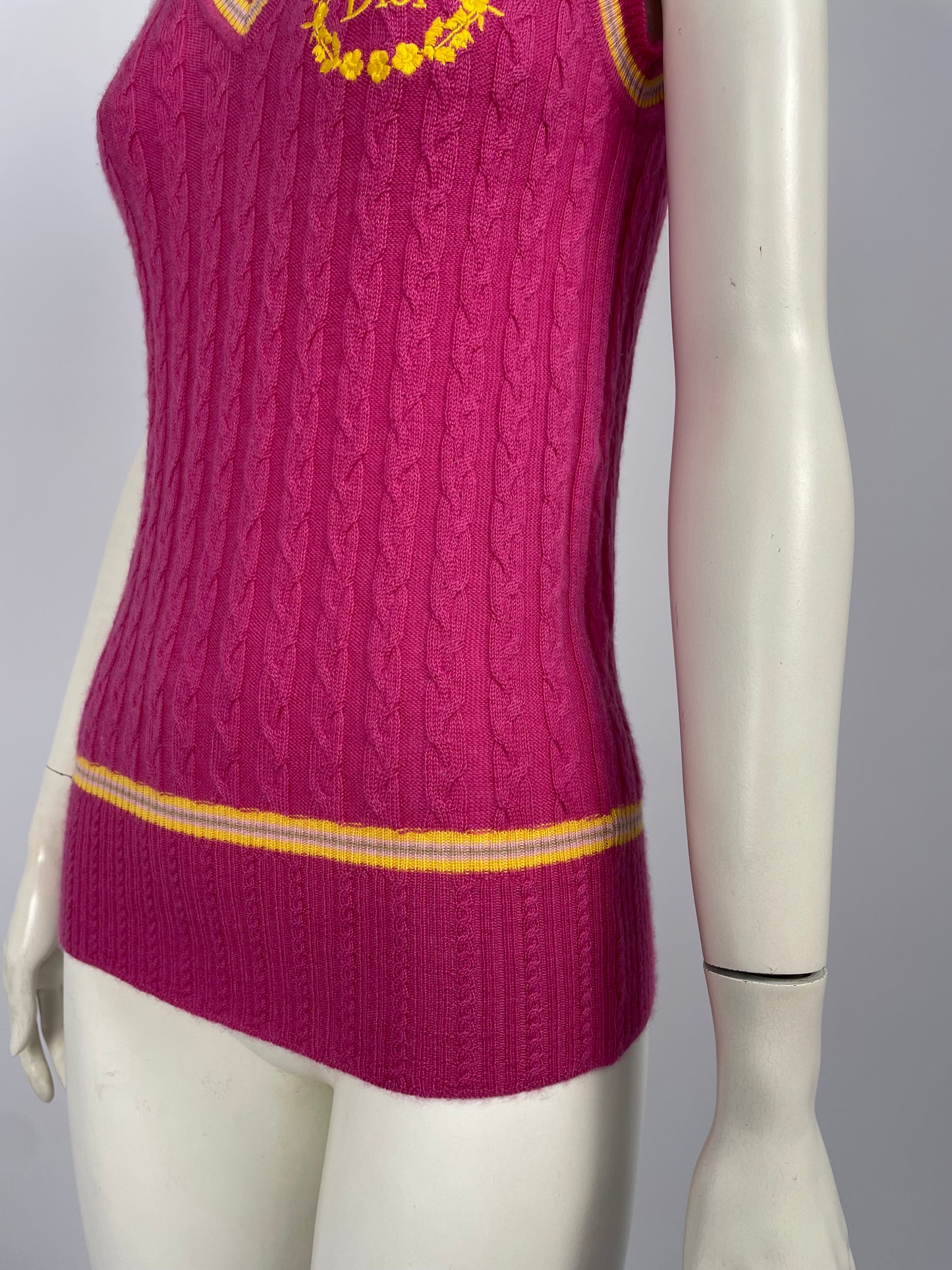 Dior by John Galliano F/W 2004 V neck knit vest.