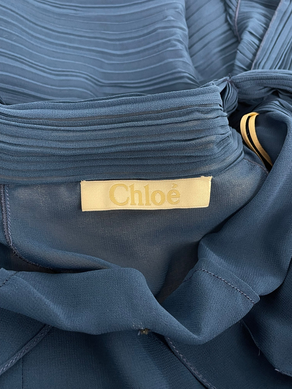 Chloé S/S 2014 blue pleats dress.