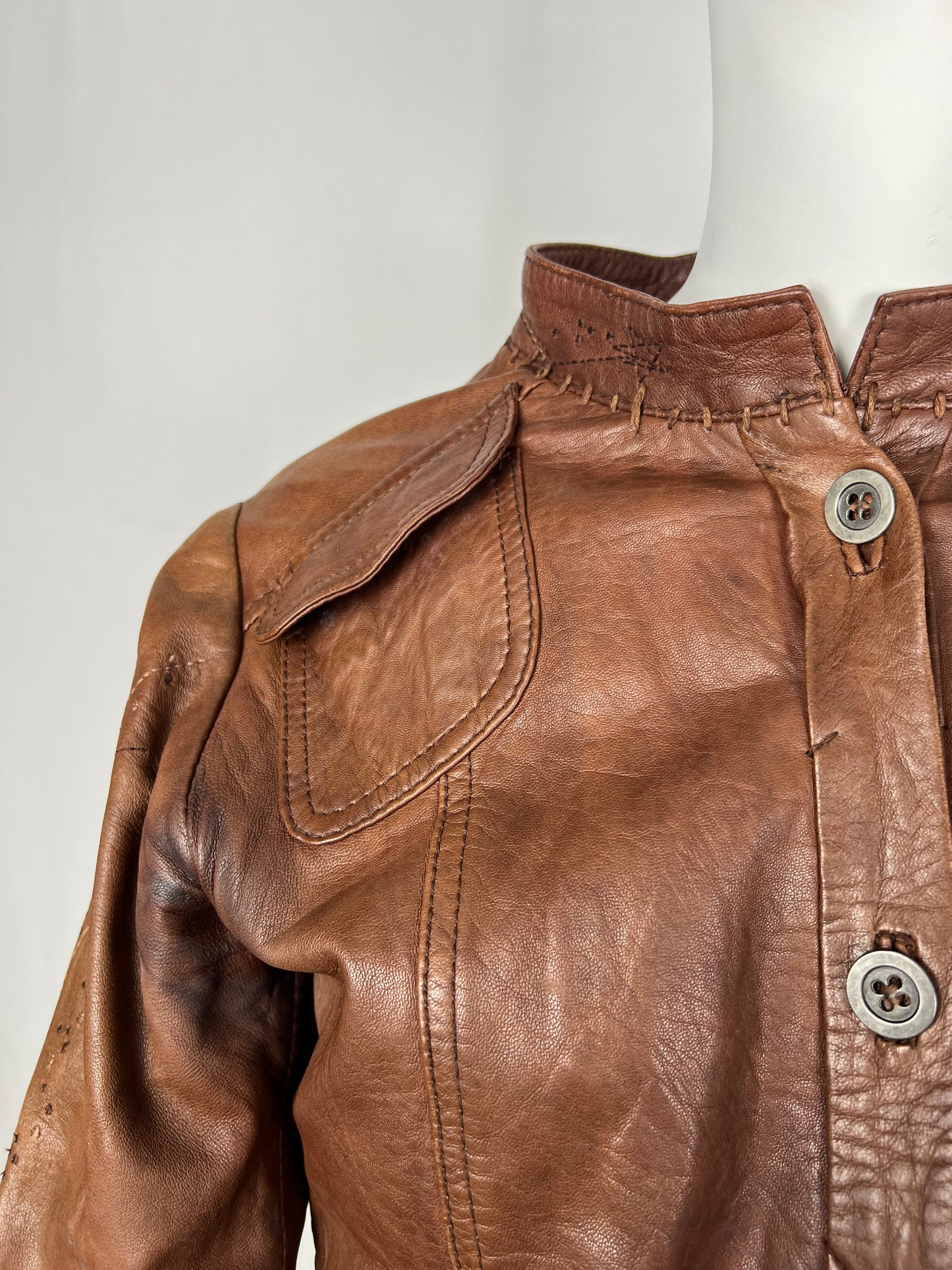 Marithé + François Girbaud Leather Jacket (S)