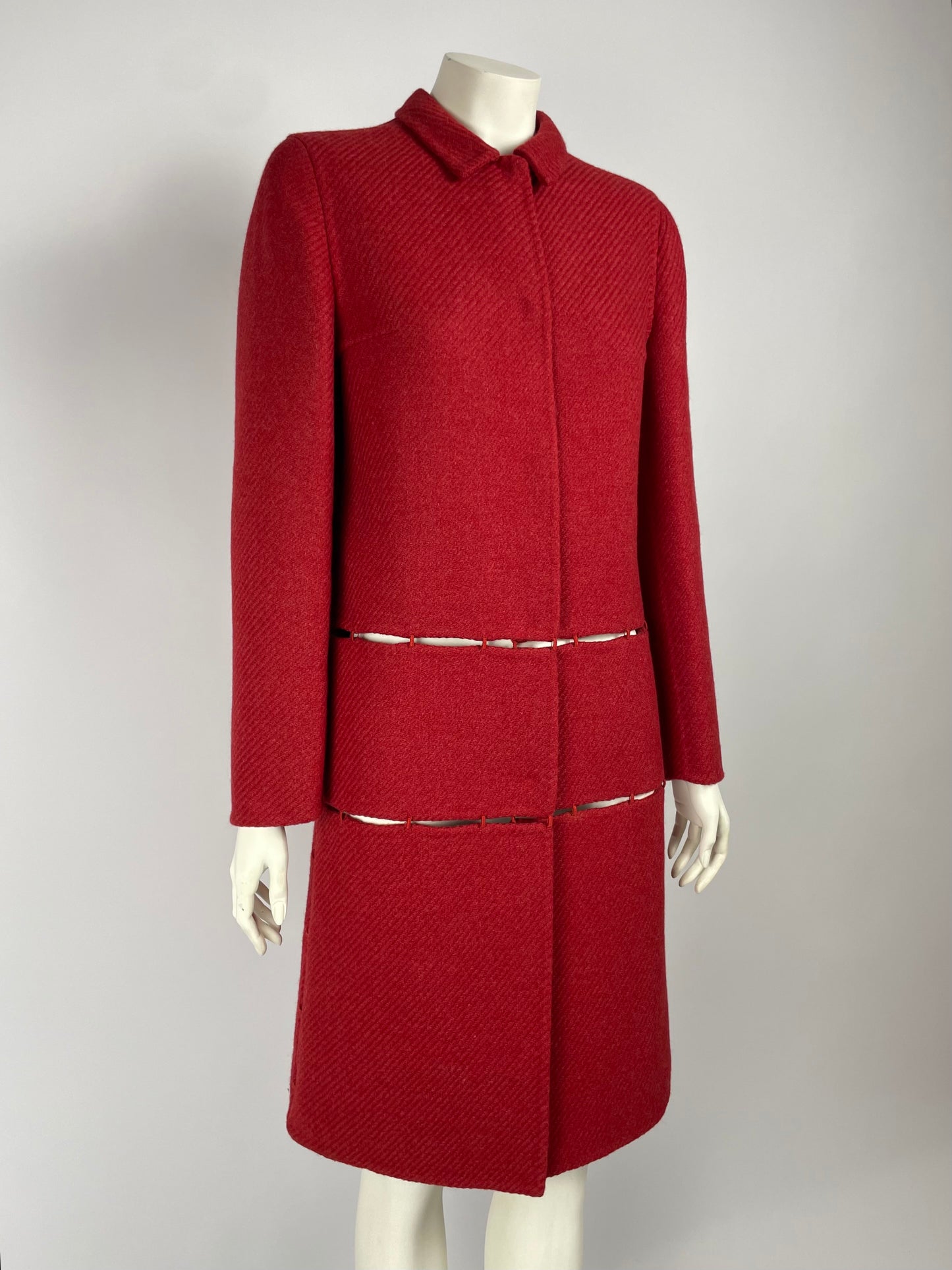 Prada F/W 1998 Chain Stitch Wool Coat