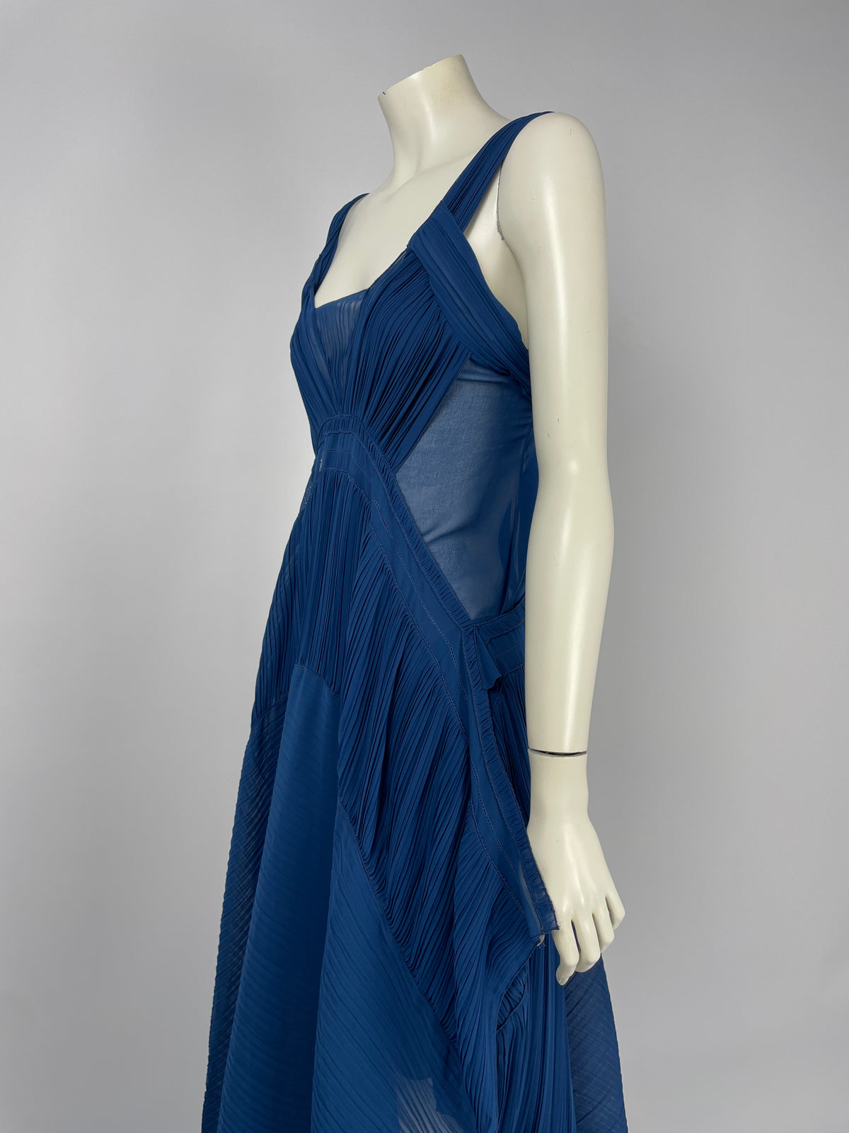 Chloé S/S 2014 blue pleats dress.