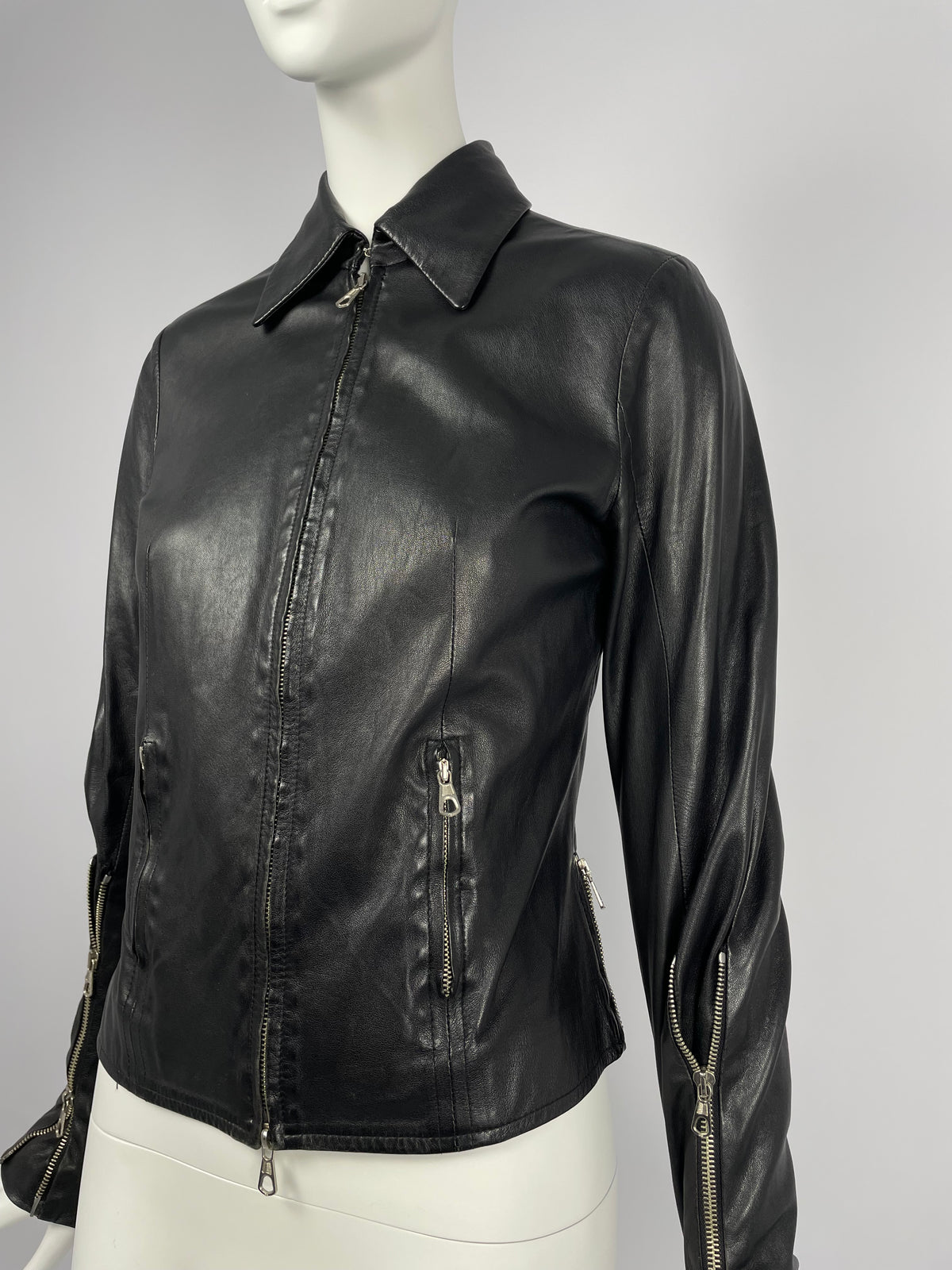 Plein sud 2000's Leather Moto Jacket