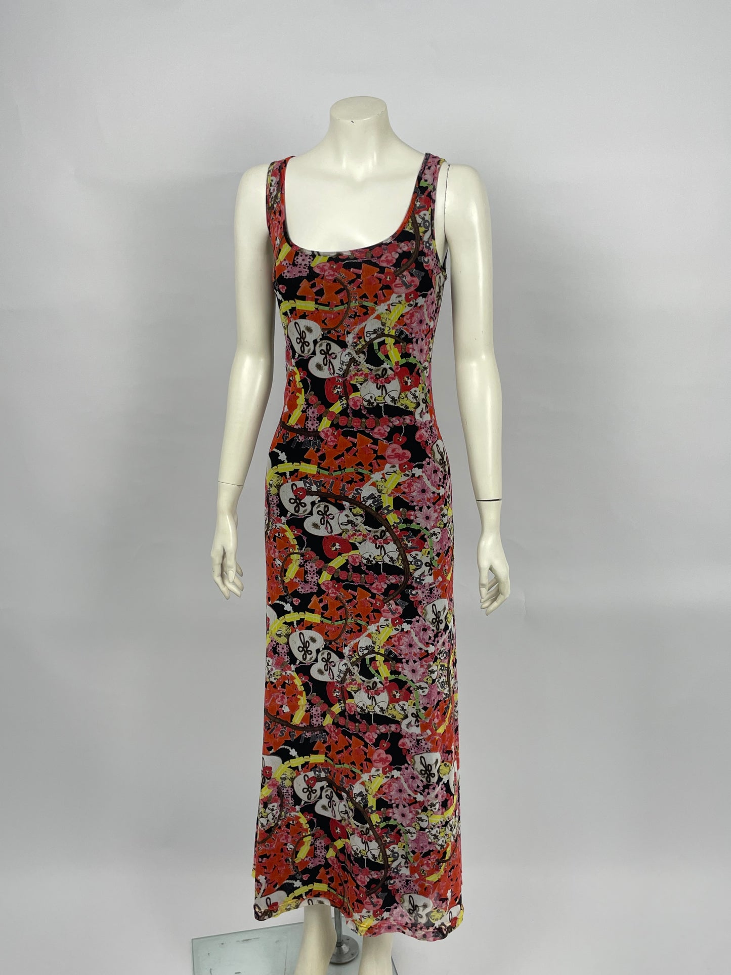 Christian Lacroix 1990’s Printed mesh dress