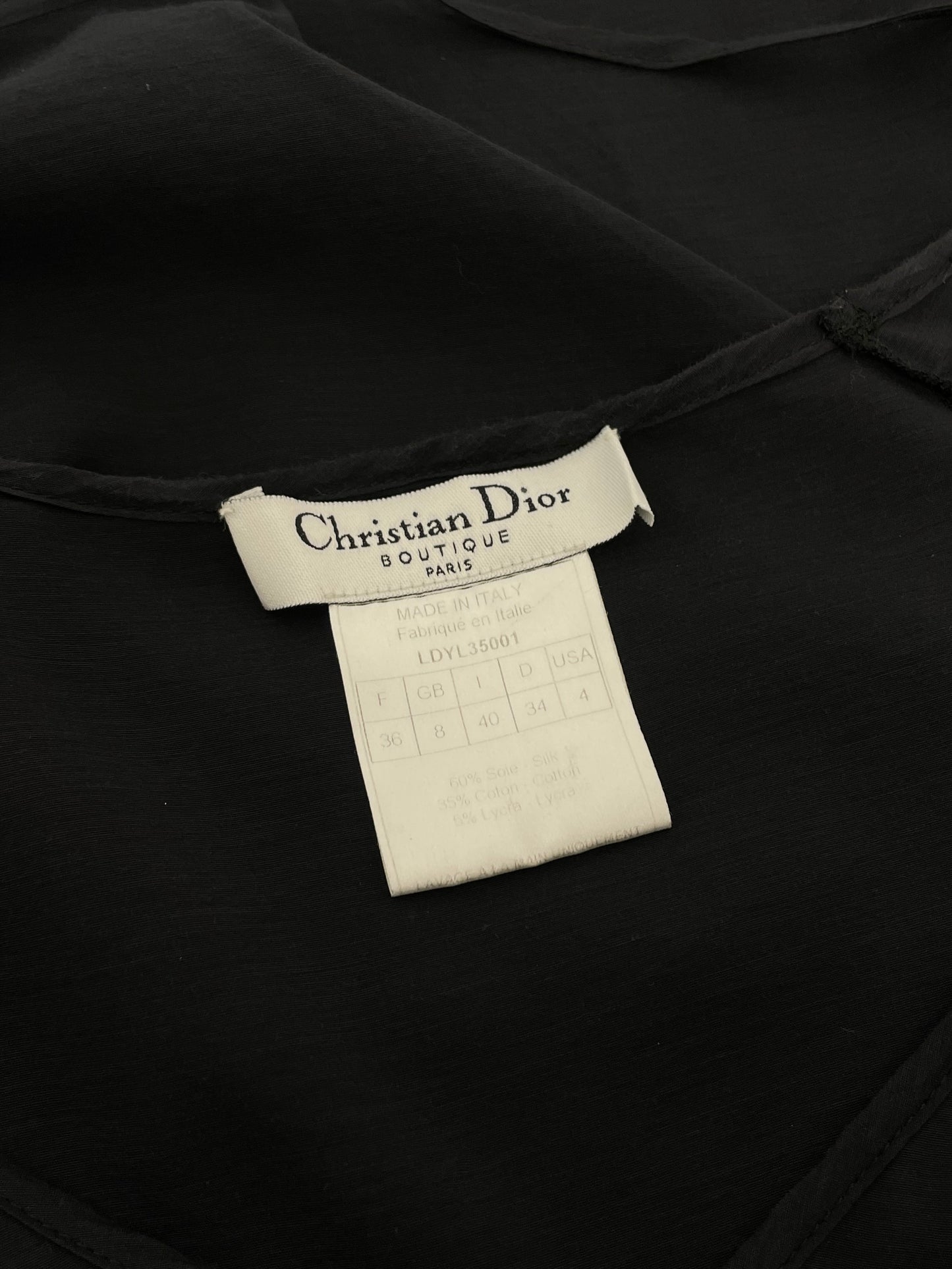 Dior by John Galliano early 2000’s V neck tie blouse