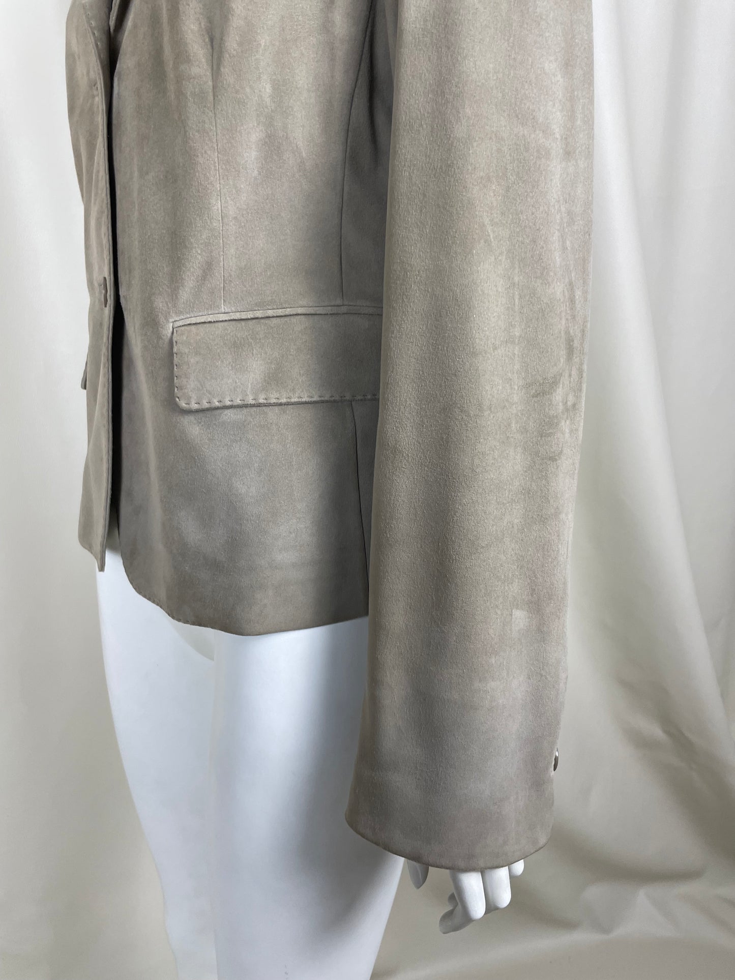 Loro Piana Asymmetrical Suede Blazer (M)