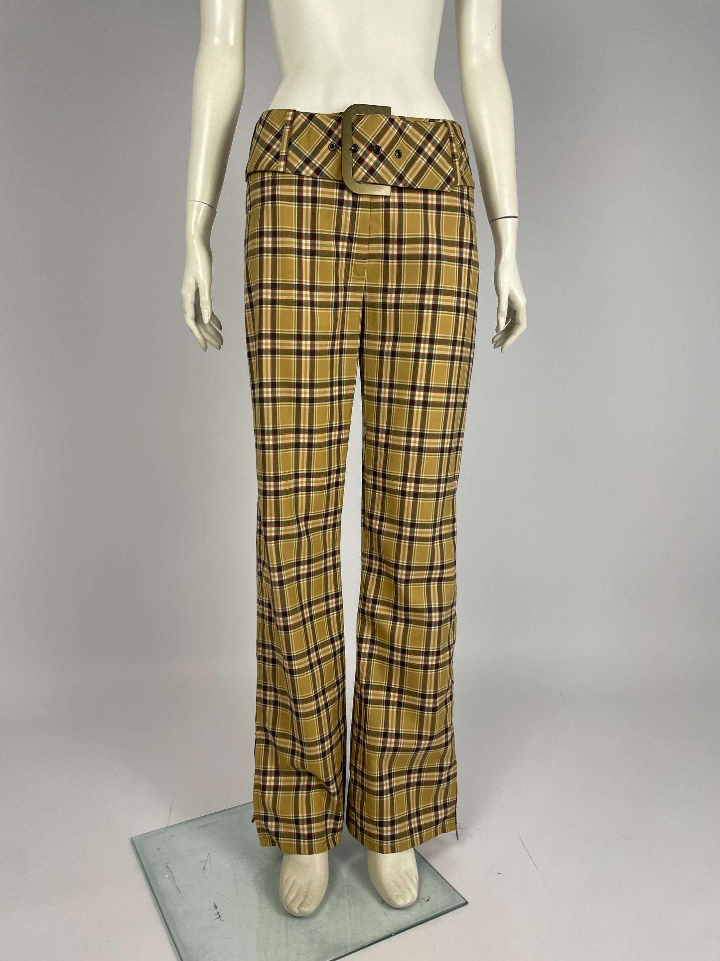 Dior by John Galliano F/W 2001 squared print pants.